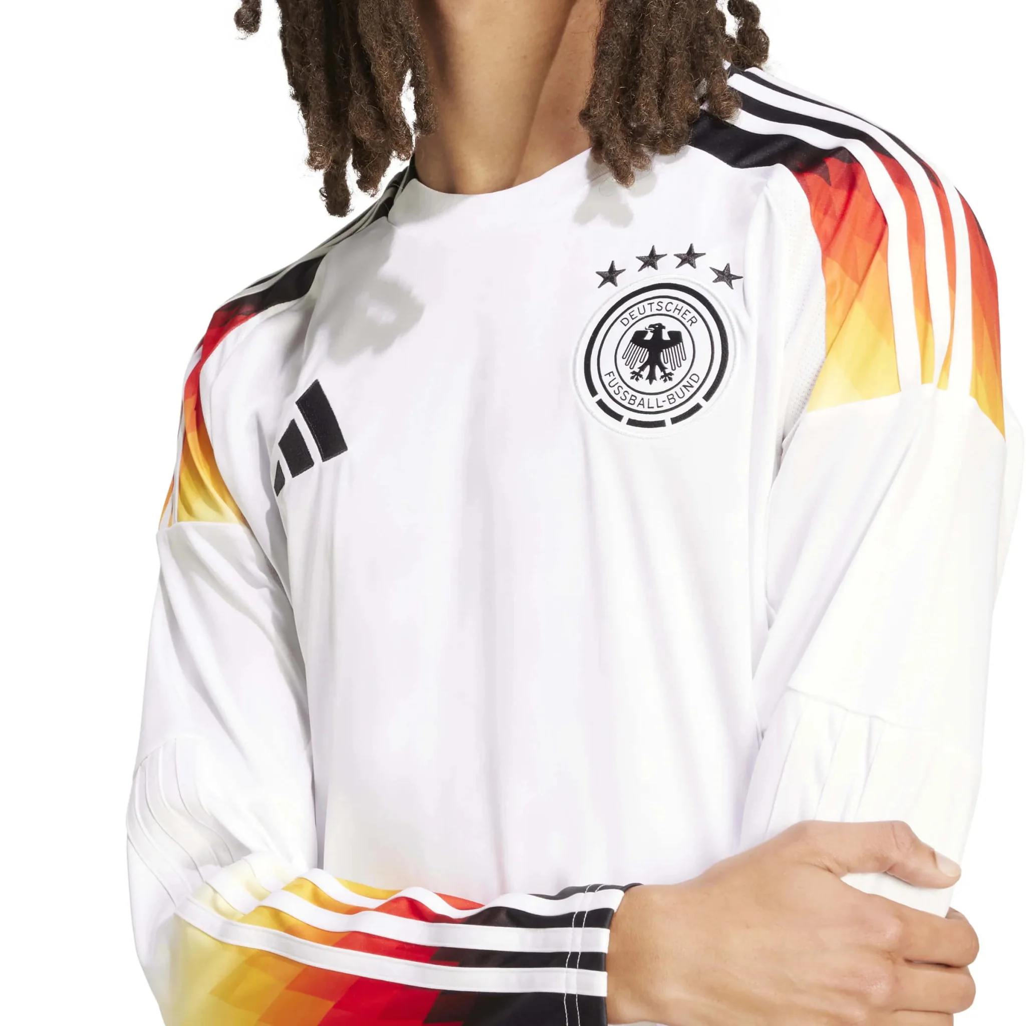 adidas 2024-25 Germany Men's Stadium Home Long-Sleeve Jersey - Image 4
