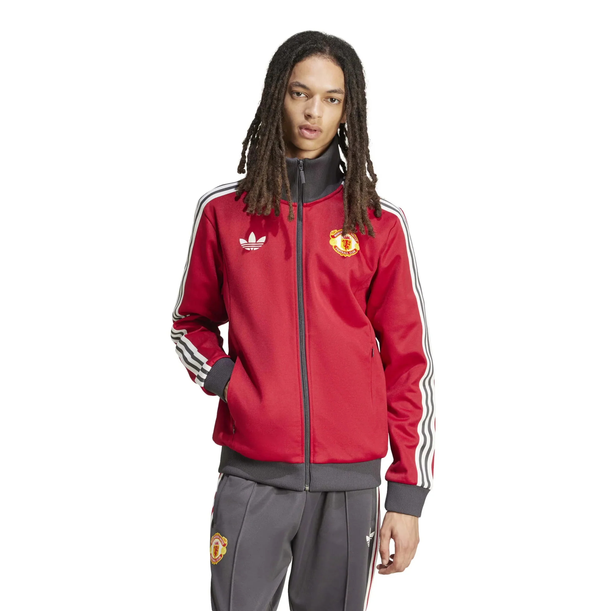 adidas 2024-25 Manchester United Men's Originals Track Top - Image 2
