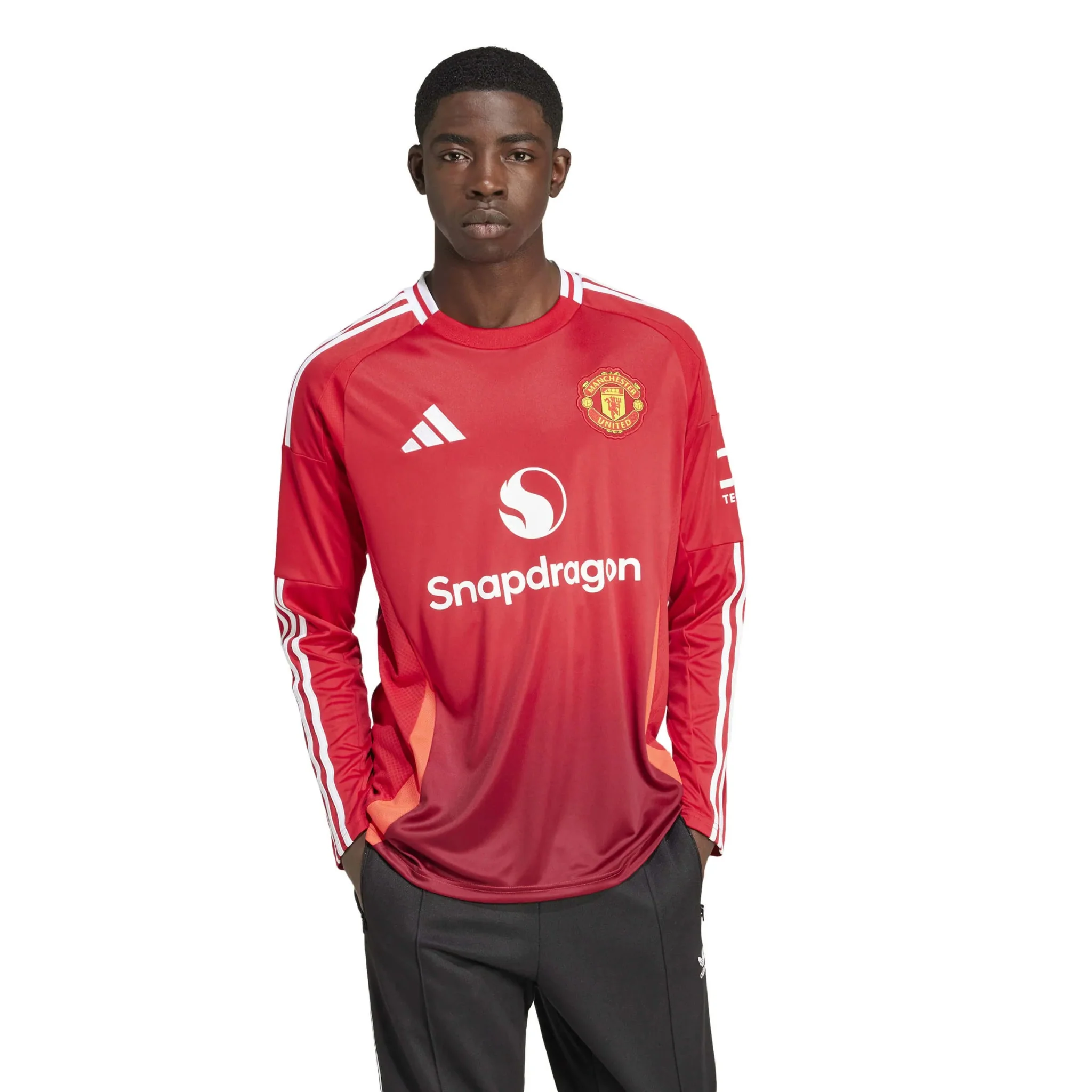 adidas 2024-25 Manchester United Men's Stadium Home Long-Sleeve Jersey - Image 3