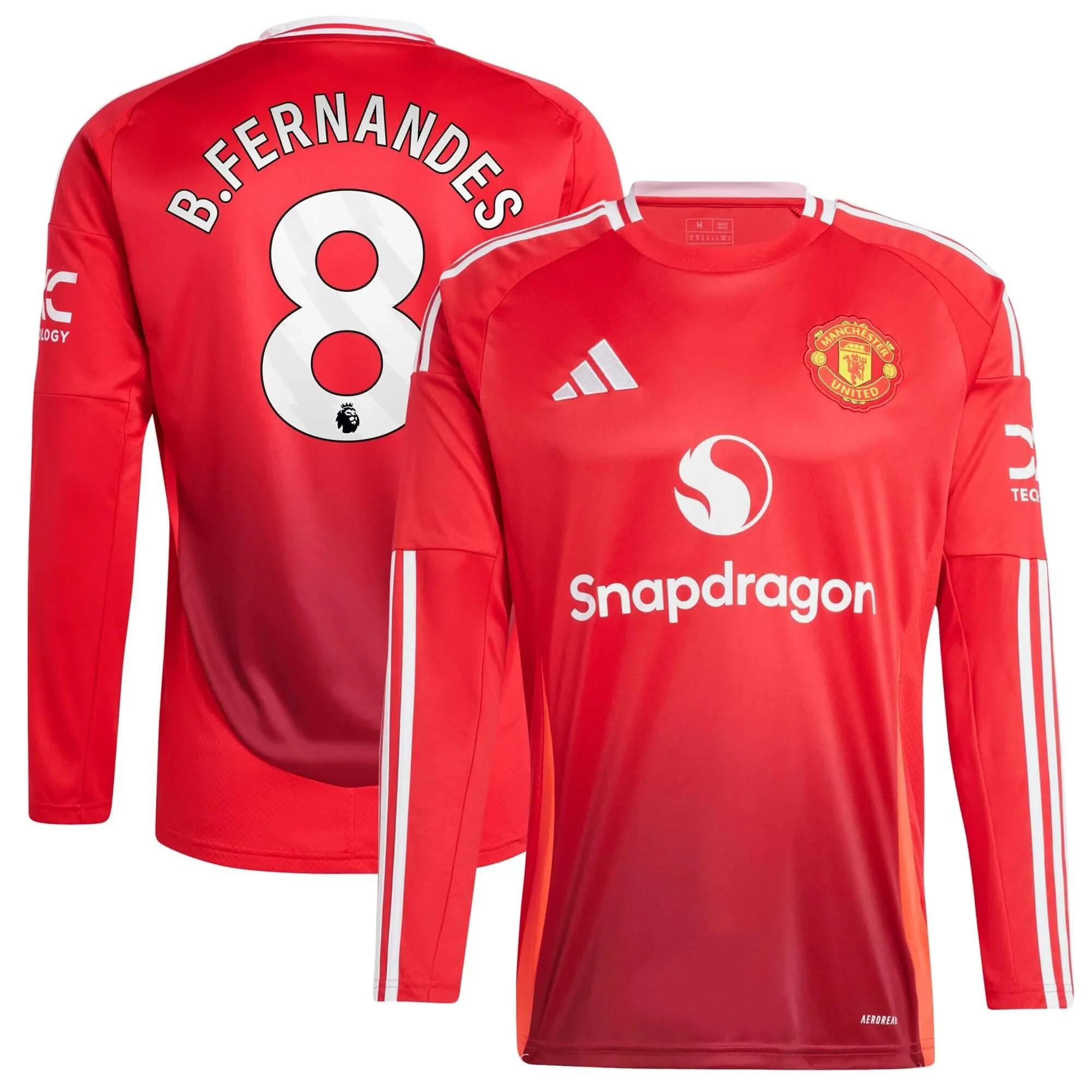 adidas 2024-25 Manchester United Men's Stadium Home Long-Sleeve Jersey - Image 5