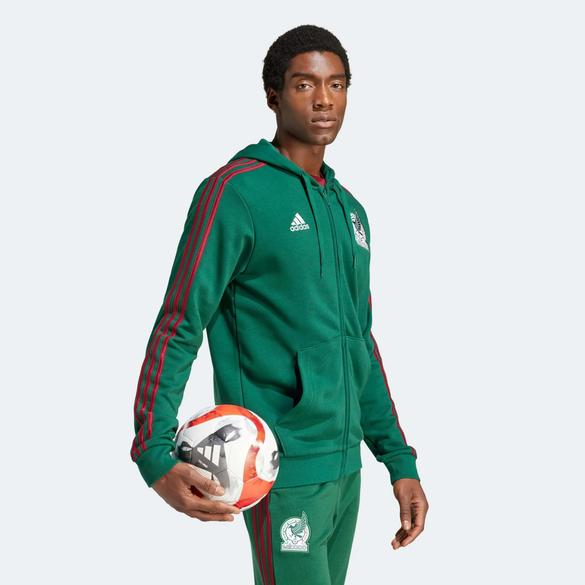 adidas 2023-24 Mexico Men's DNA FZ Hoodie - Image 3