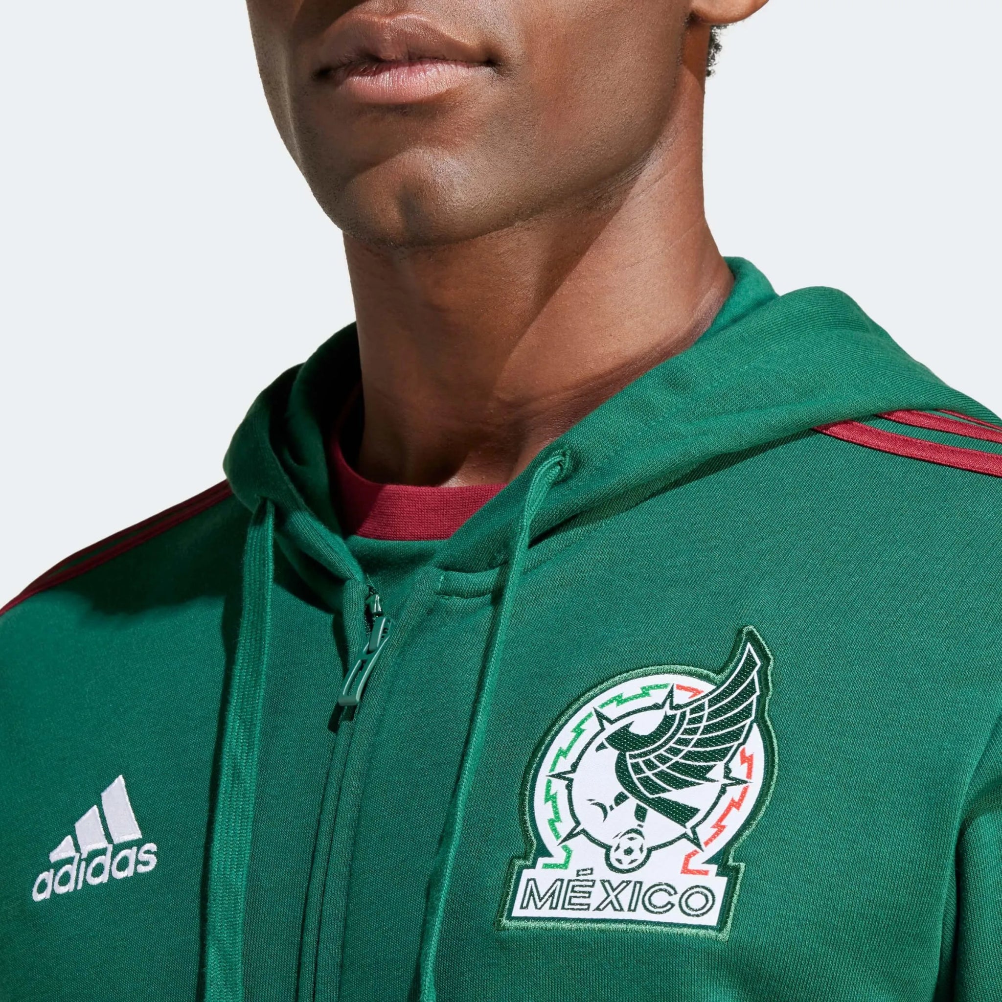adidas 2023-24 Mexico Men's DNA FZ Hoodie - Image 5