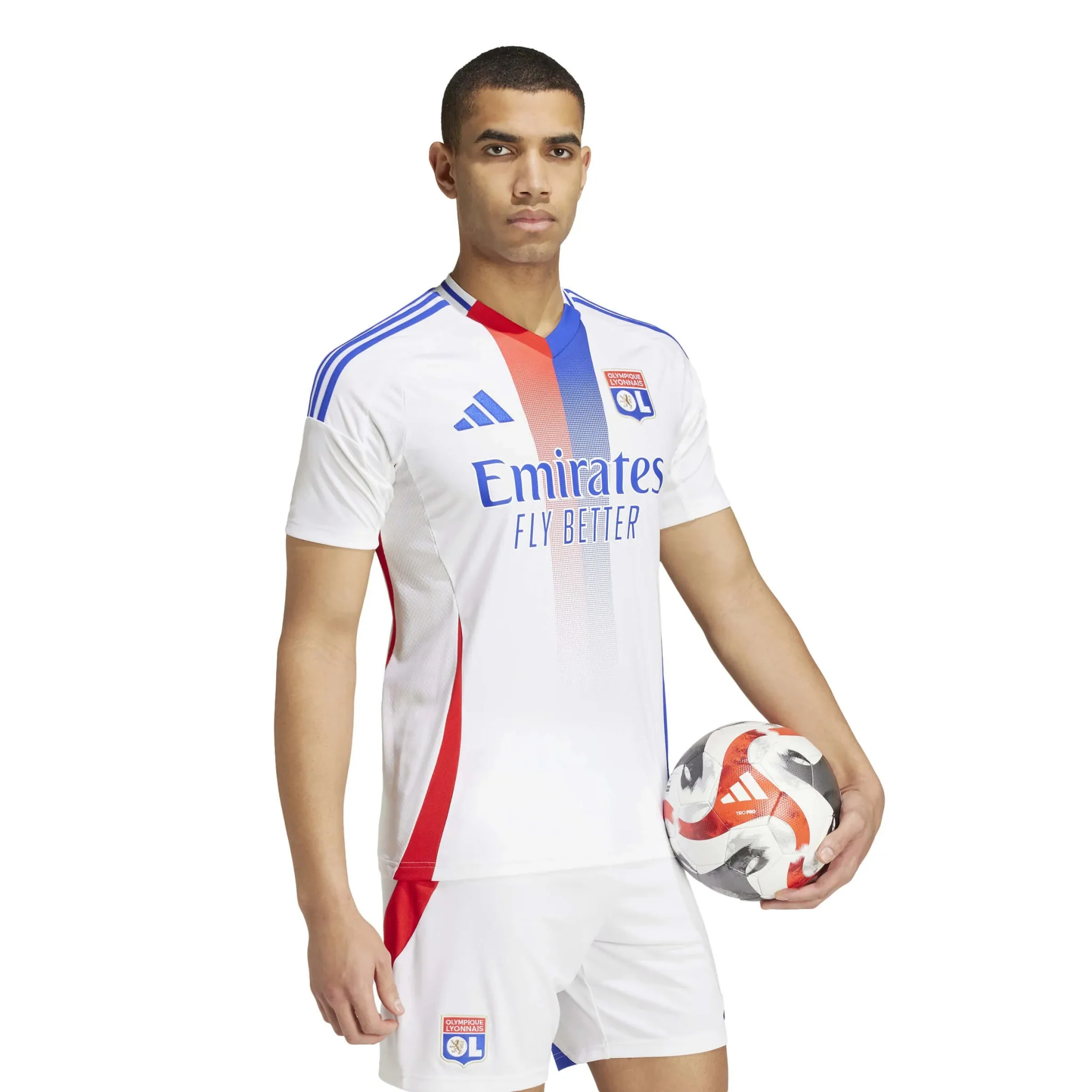 adidas 2024-25 Olympique Lyon Men's Stadium Home Jersey - Image 4