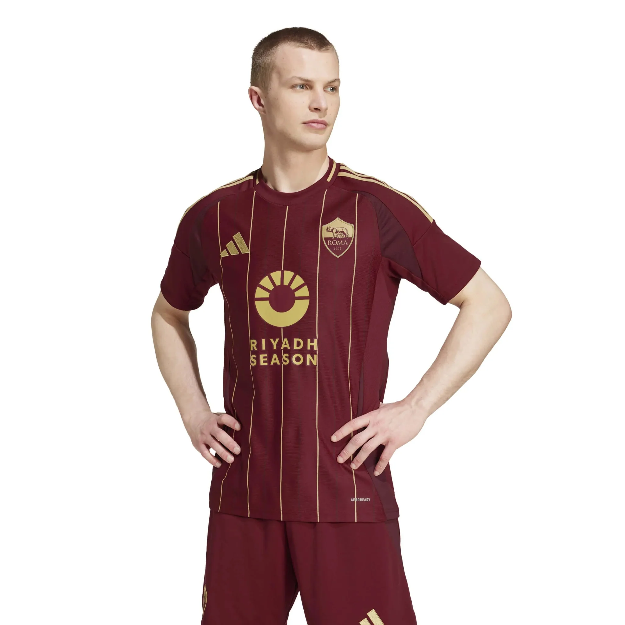 adidas 2024-25 Roma Men's Stadium Home Jersey - Image 3