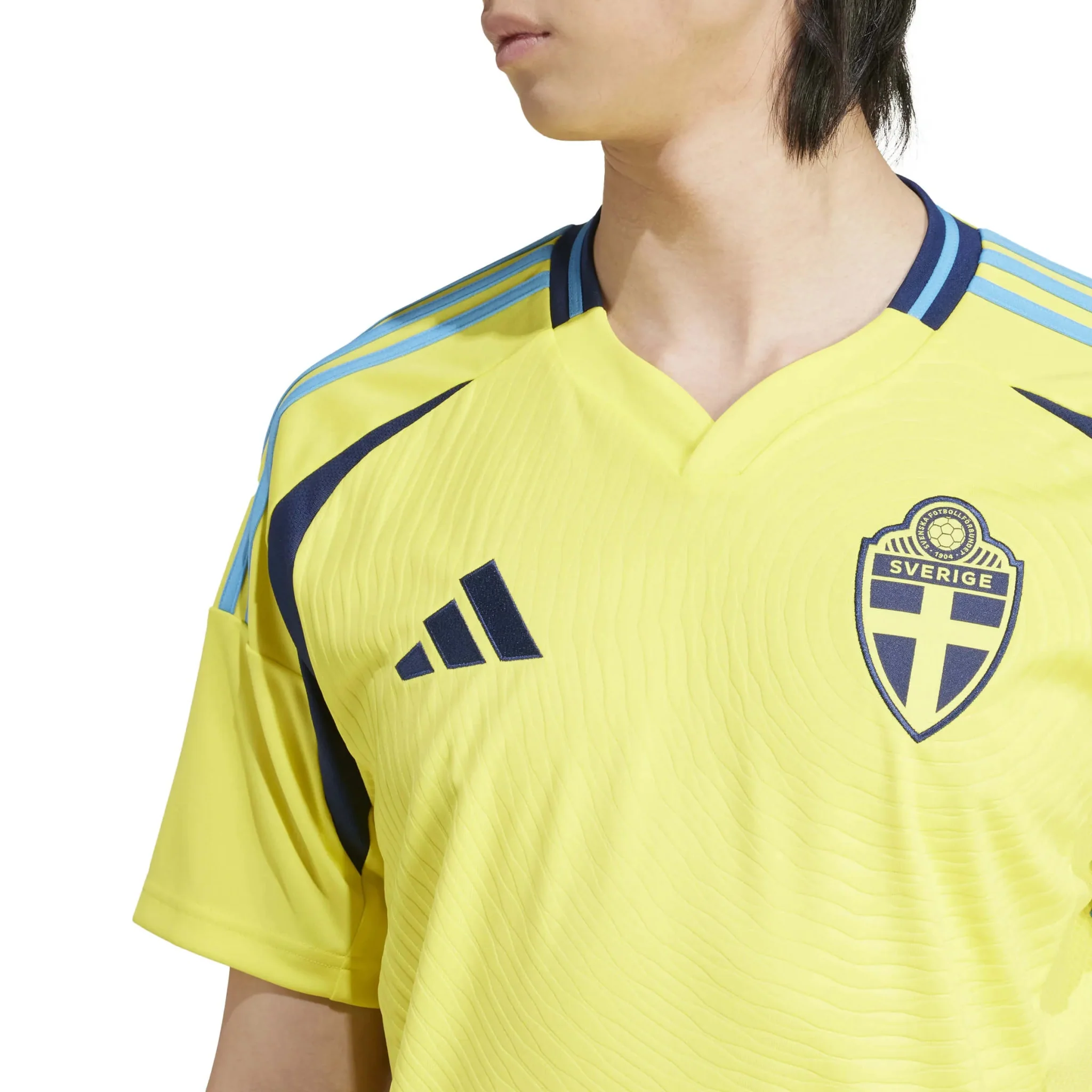 adidas 2024-25 Sweden Men's Stadium Home Jersey - Image 4