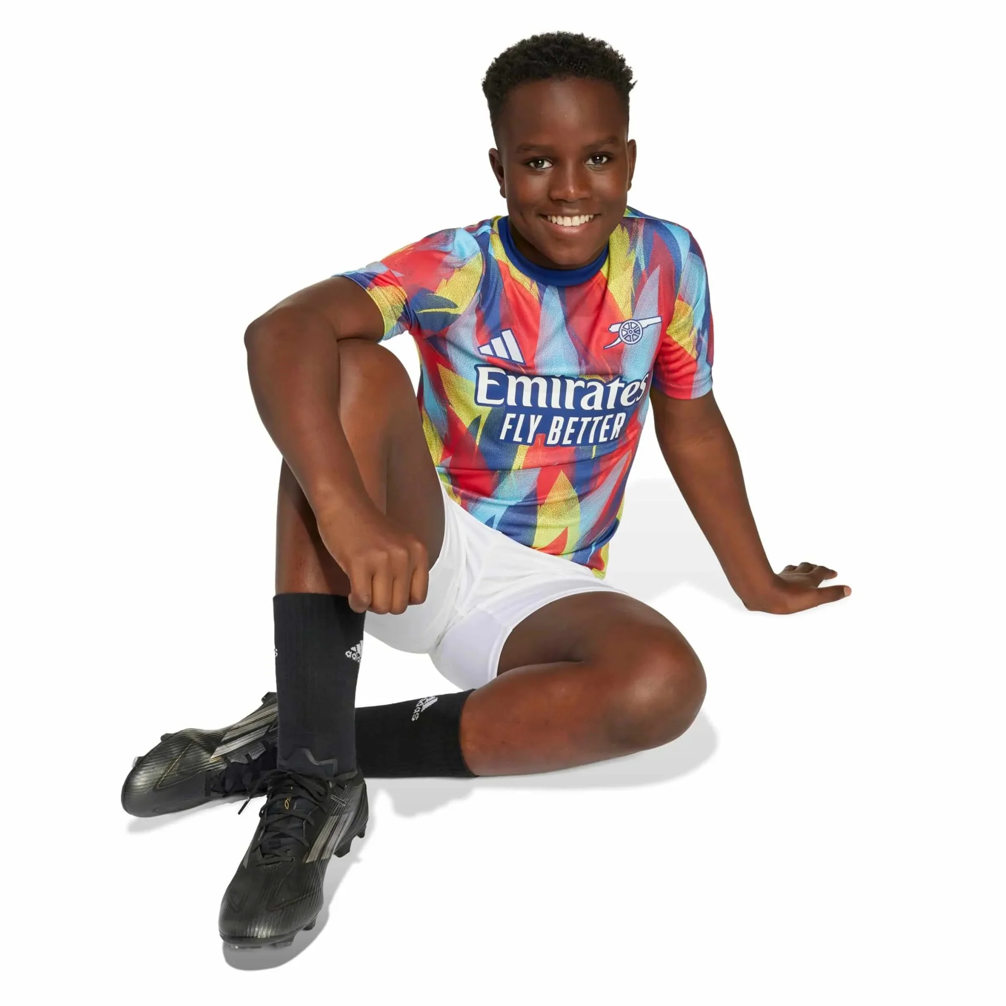 adidas 2025-26 Arsenal Youth Pre-Match Soccer Jersey - Image 5