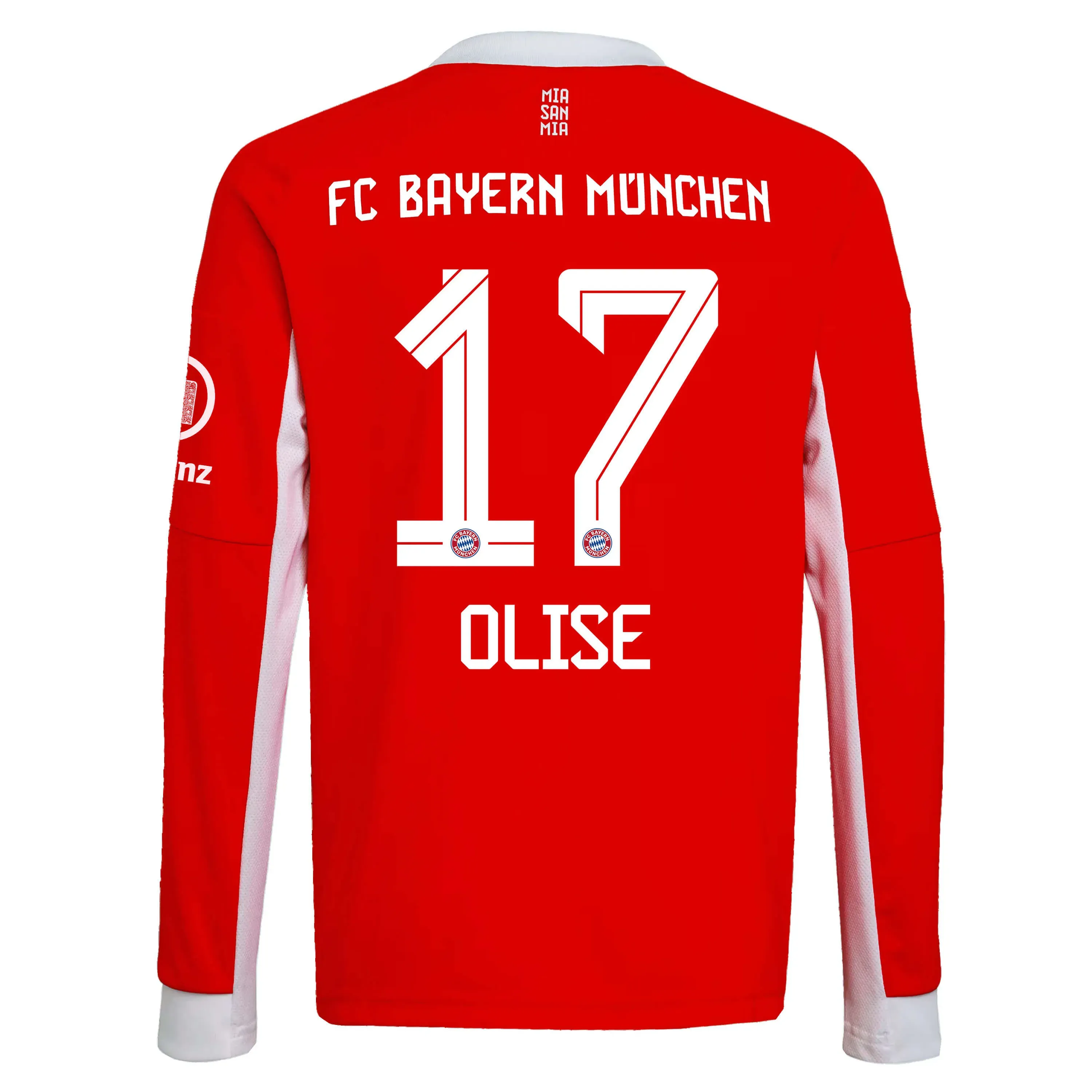 adidas 2025-26 Bayern Munich Men's Stadium Home Long-Sleeve Soccer Jersey - Image 11