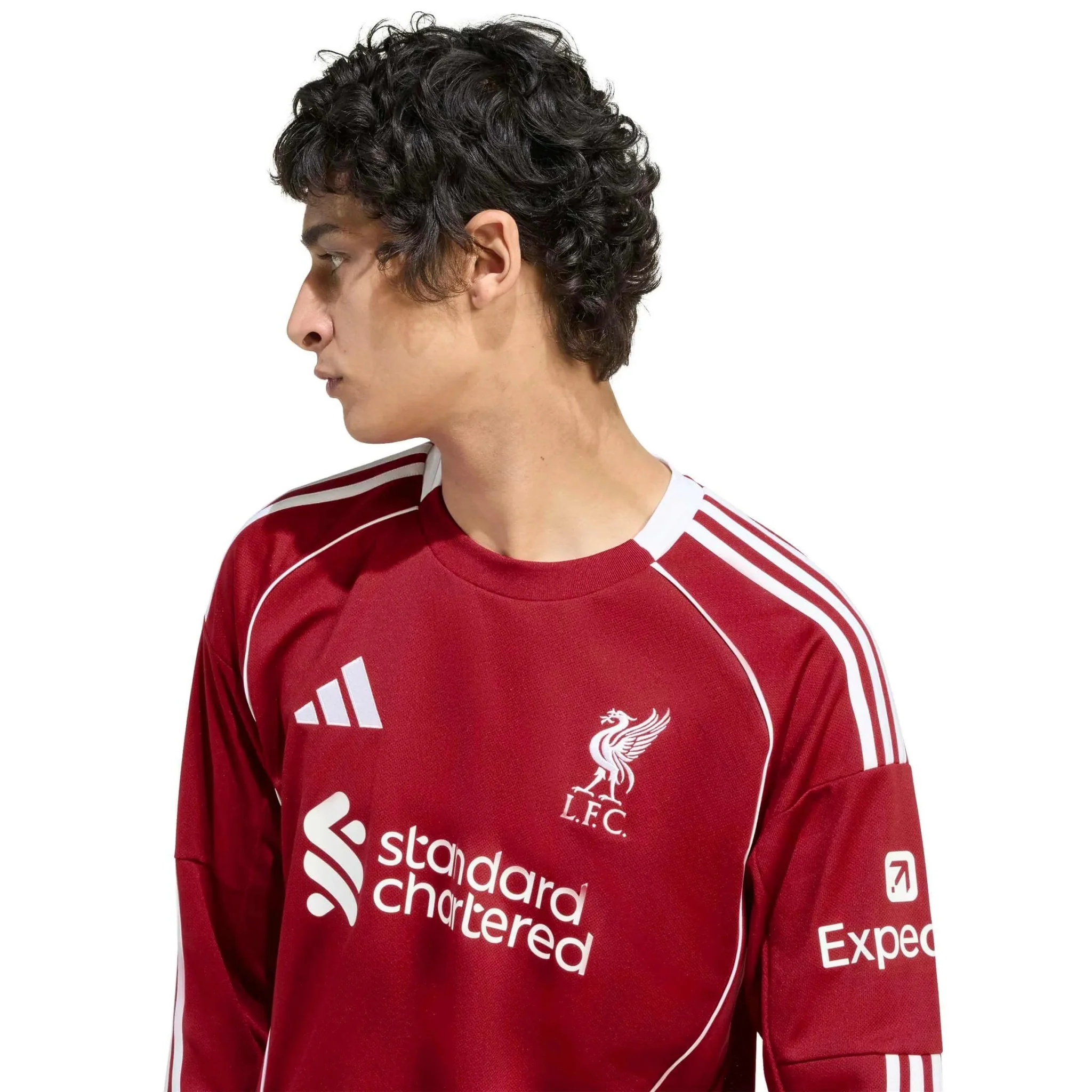 adidas 2025-26 Liverpool Men's Stadium Home Long-Sleeve Soccer Jersey - Image 5