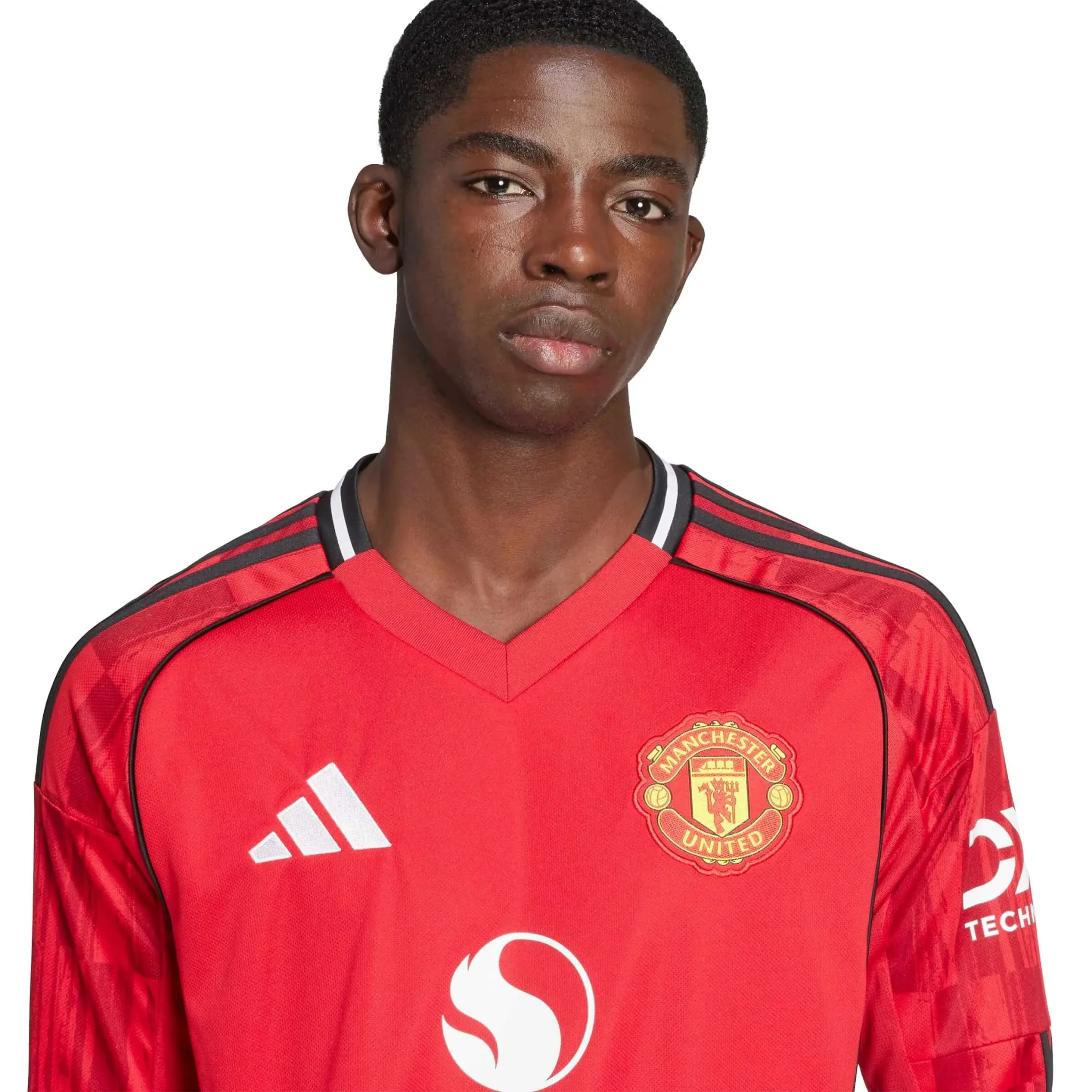 adidas 2025-26 Manchester United Men's Stadium Home Long-Sleeve Soccer Jersey - Image 5