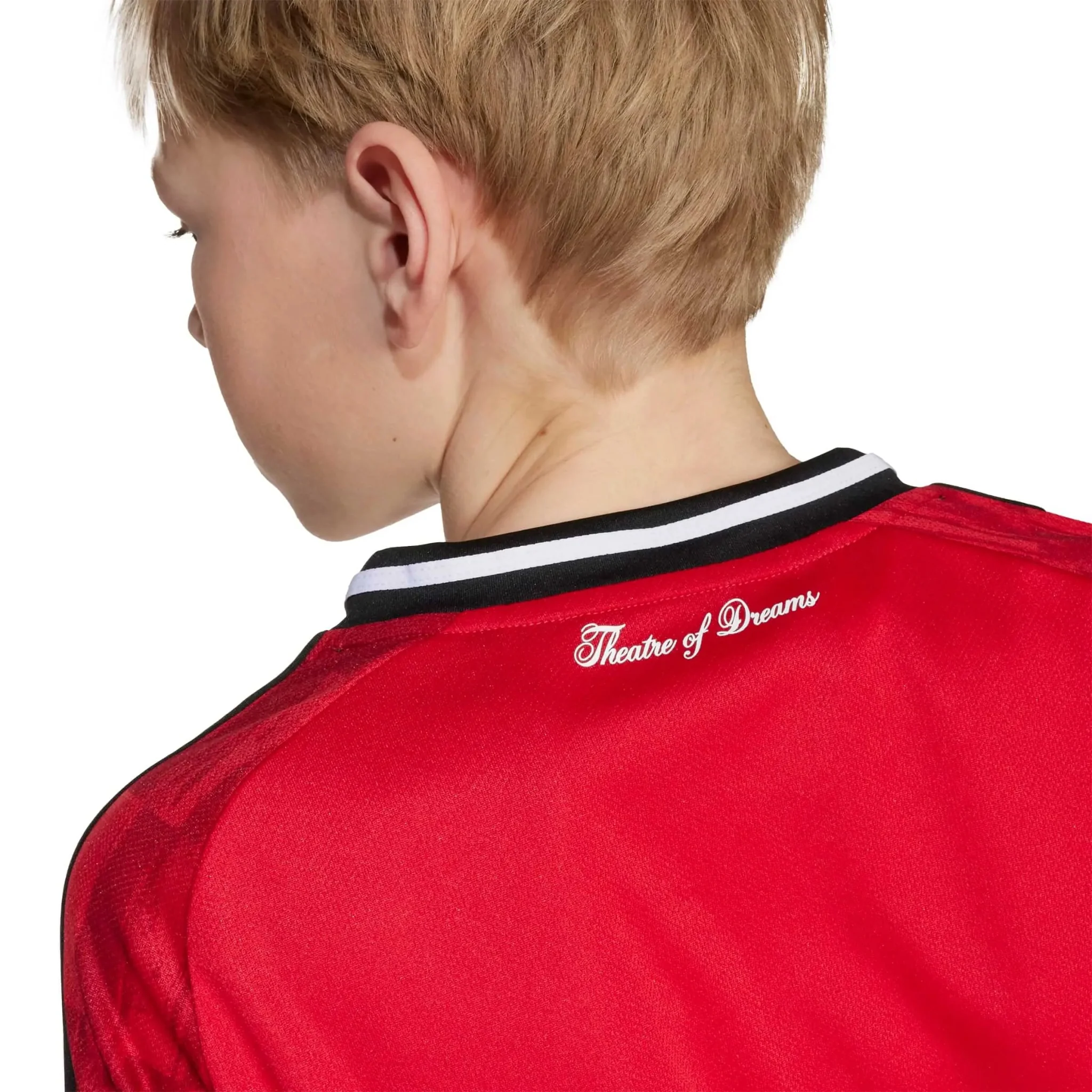 adidas 2025-26 Manchester United Youth Stadium Home Long-Sleeve Soccer Jersey - Image 4