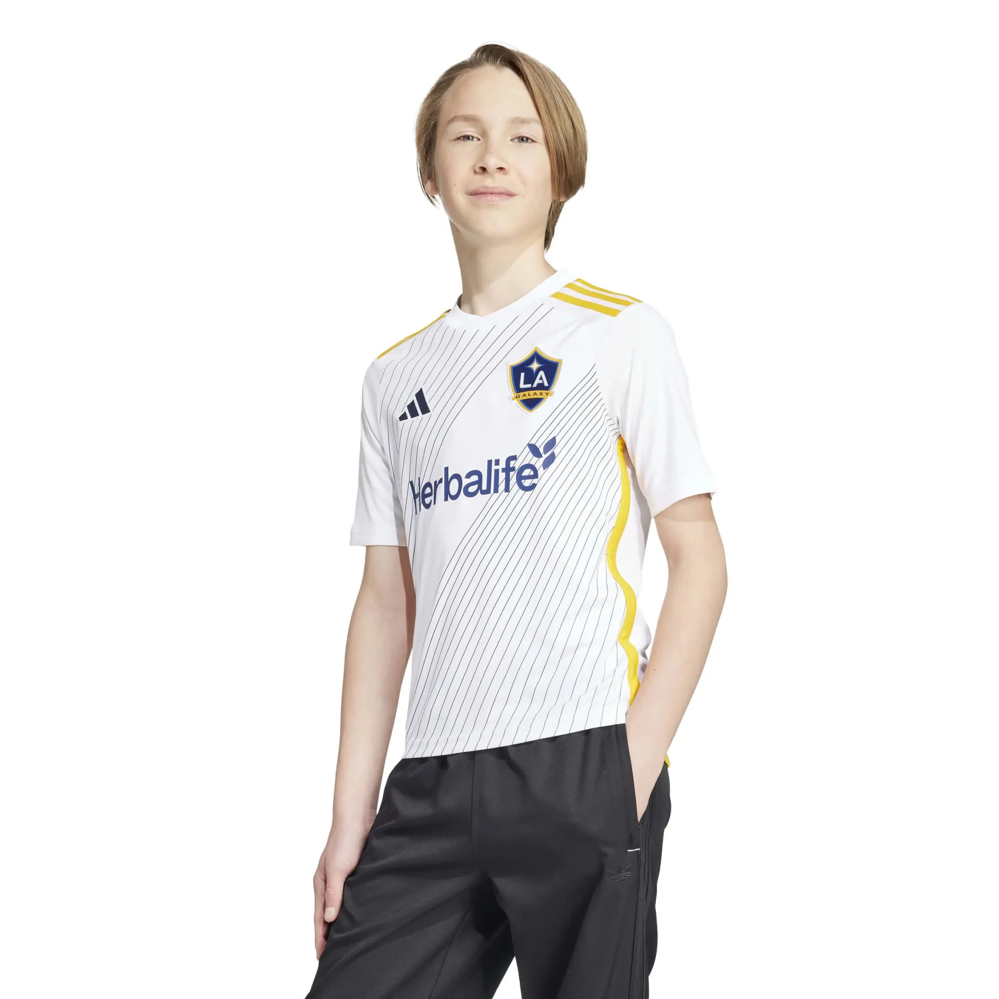 adidas 2025 LA Galaxy Youth Stadium Home Jersey - Image 3