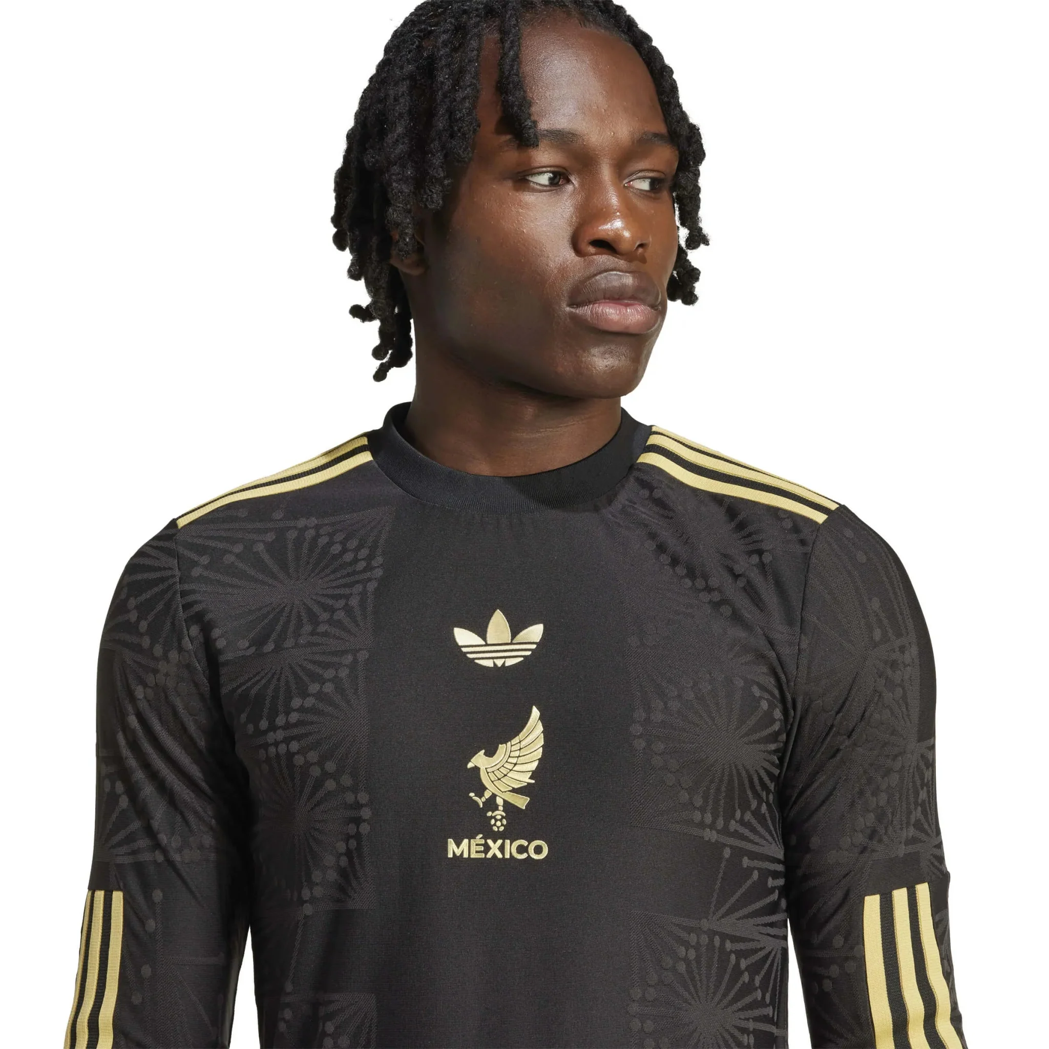 adidas 2025 Mexico Men's De Oro Authentic Long-Sleeve Soccer Jersey - Image 6