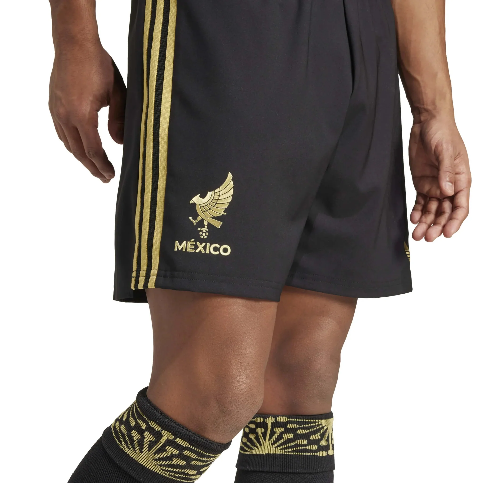 adidas 2025 Mexico Men's Gold Shorts - Image 5