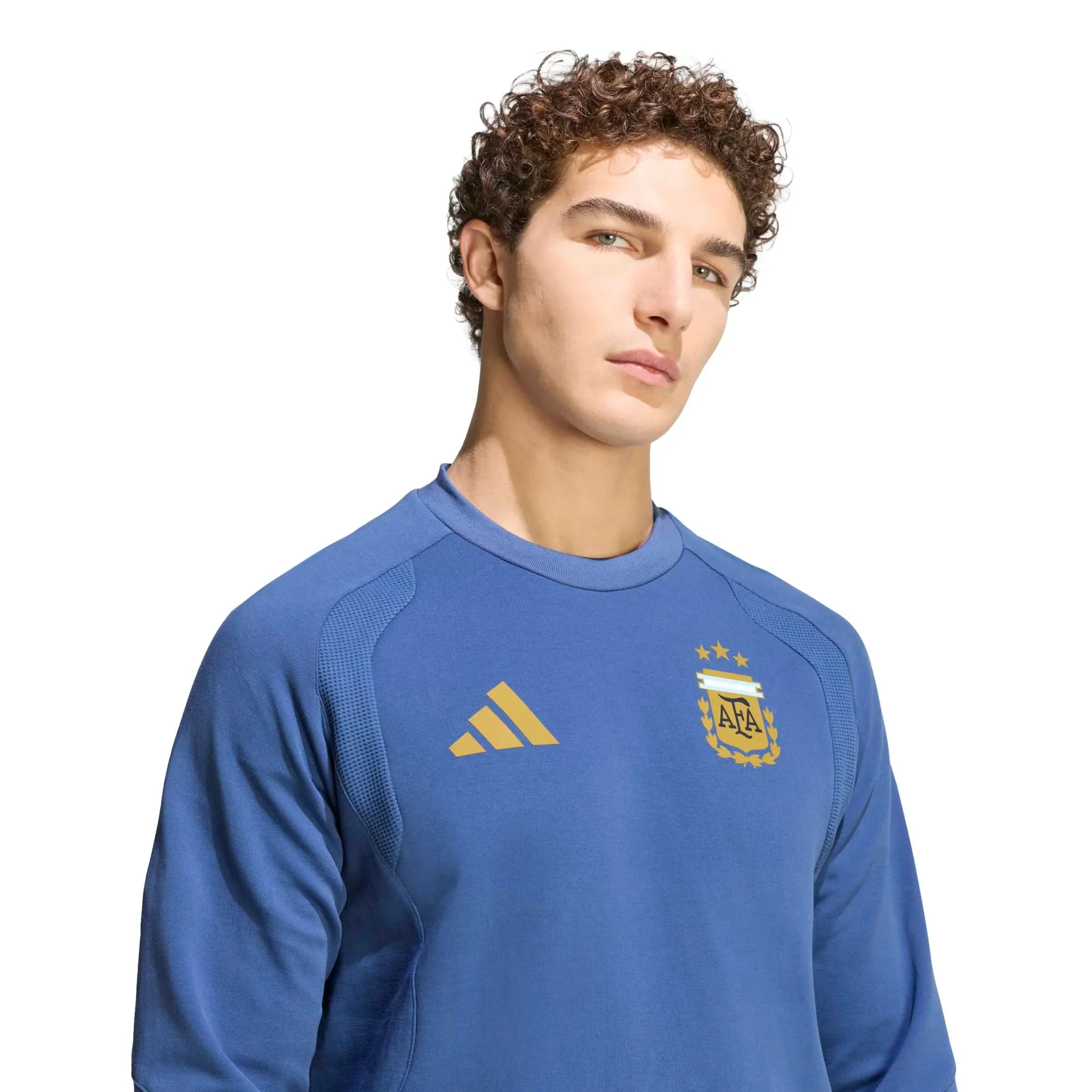 adidas 2026 Argentina Men's Tiro Travel Crewneck Sweatshirt - Image 4