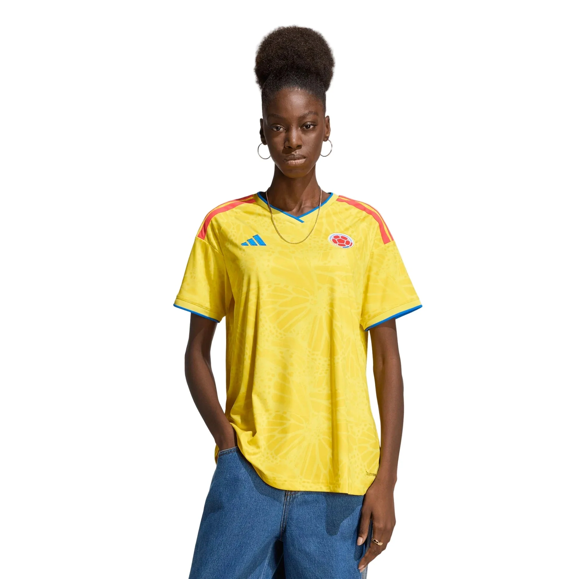 adidas 2026 Colombia Women's Stadium Home Soccer Jersey - Image 3