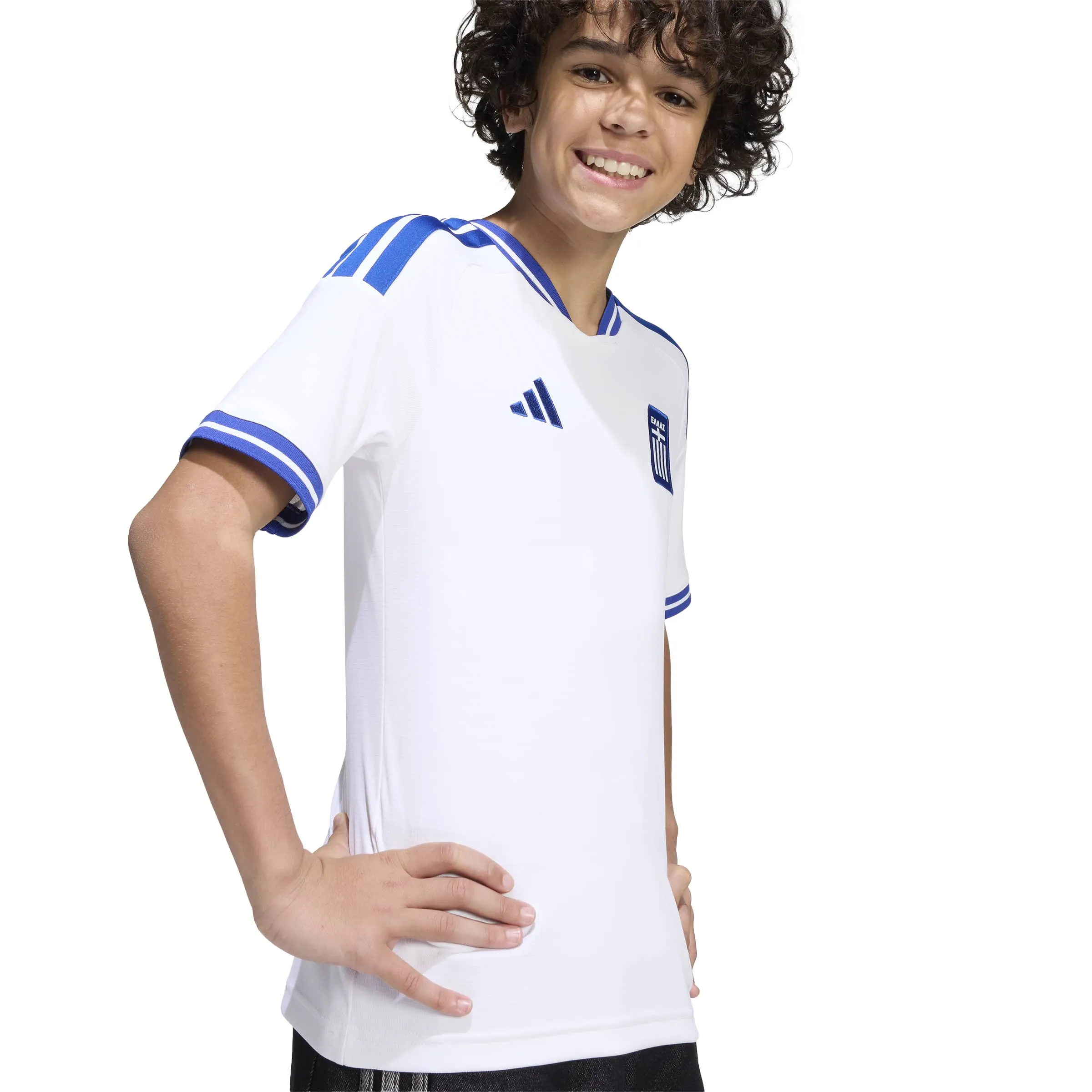 adidas 2026 Greece Youth Stadium Home Soccer Jersey - Image 3