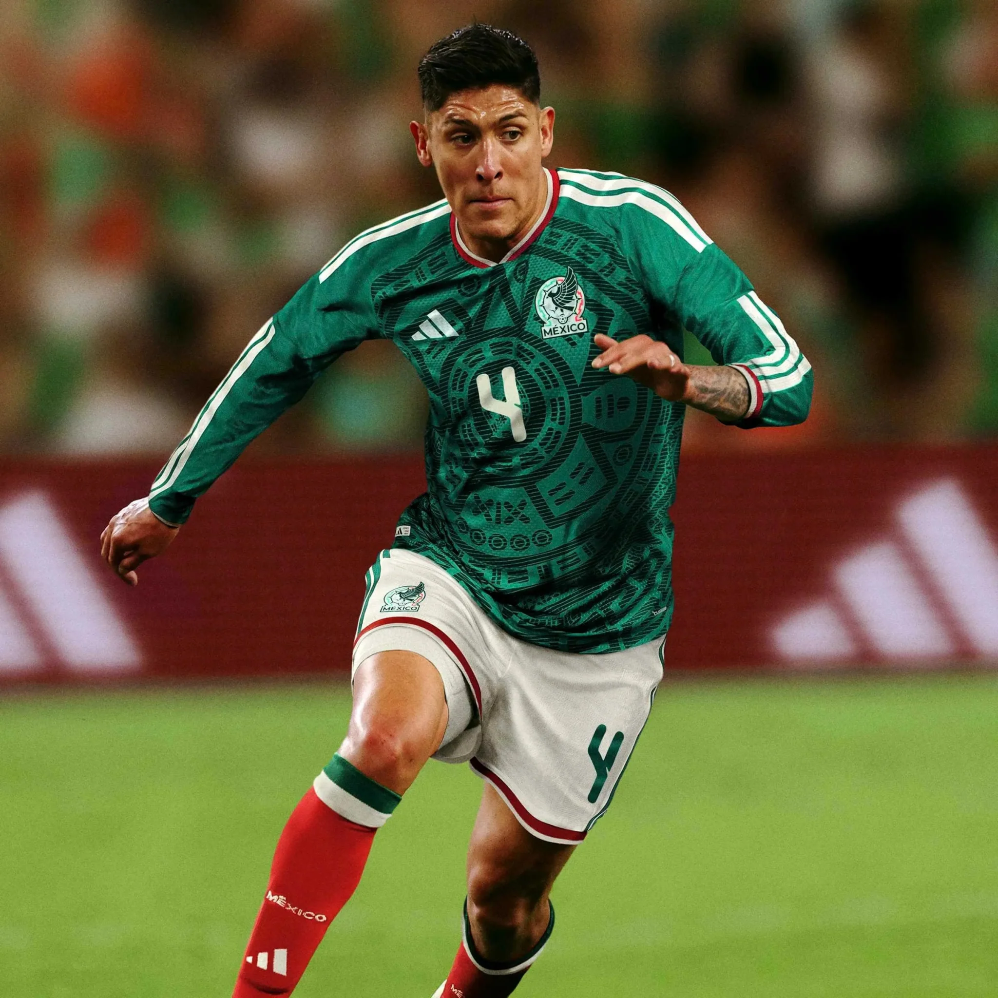 adidas 2026 Mexico Men's Authentic Home Long-Sleeve Soccer Jersey - Image 3
