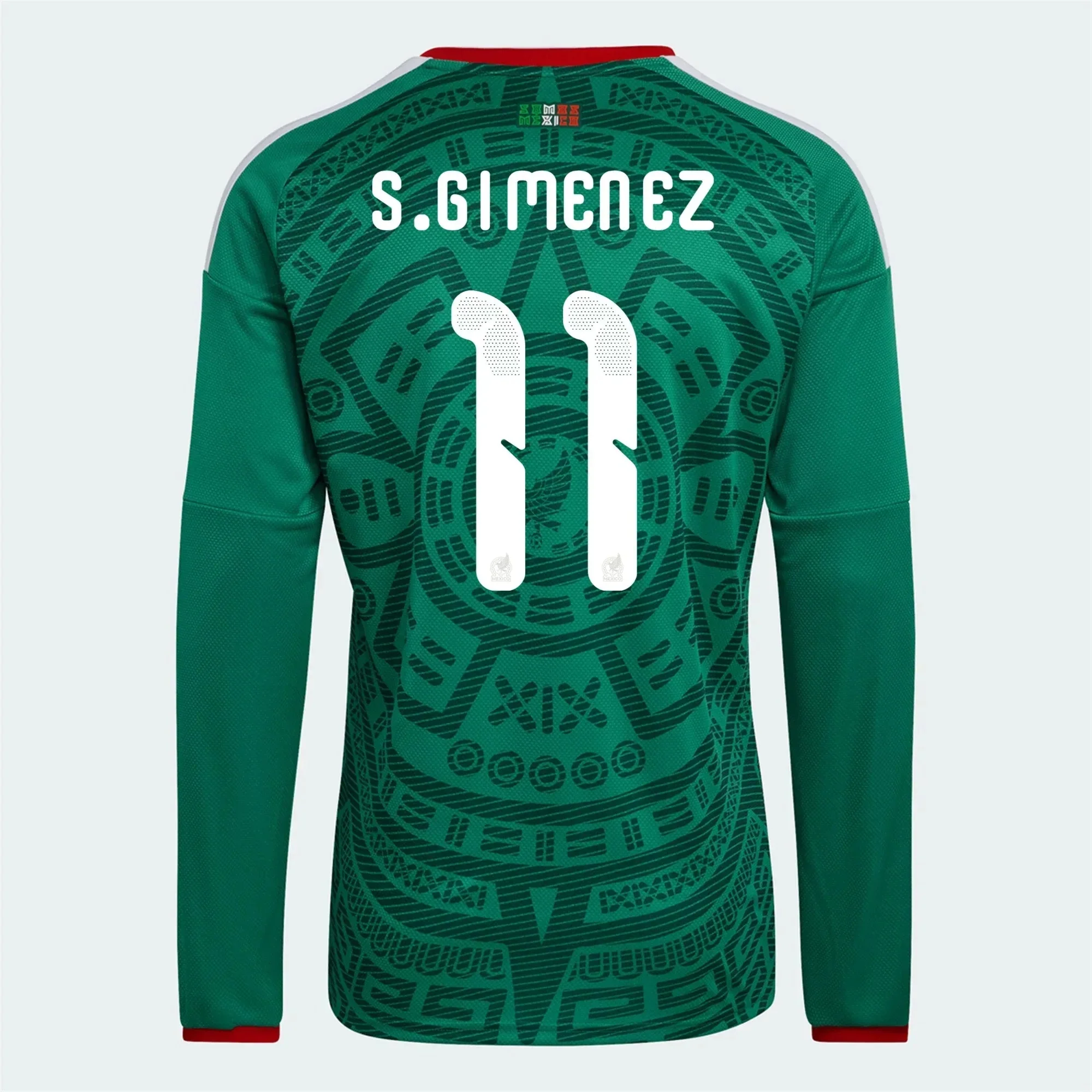 adidas 2026 Mexico Men's Stadium Home Long-Sleeve Soccer Jersey - Image 7