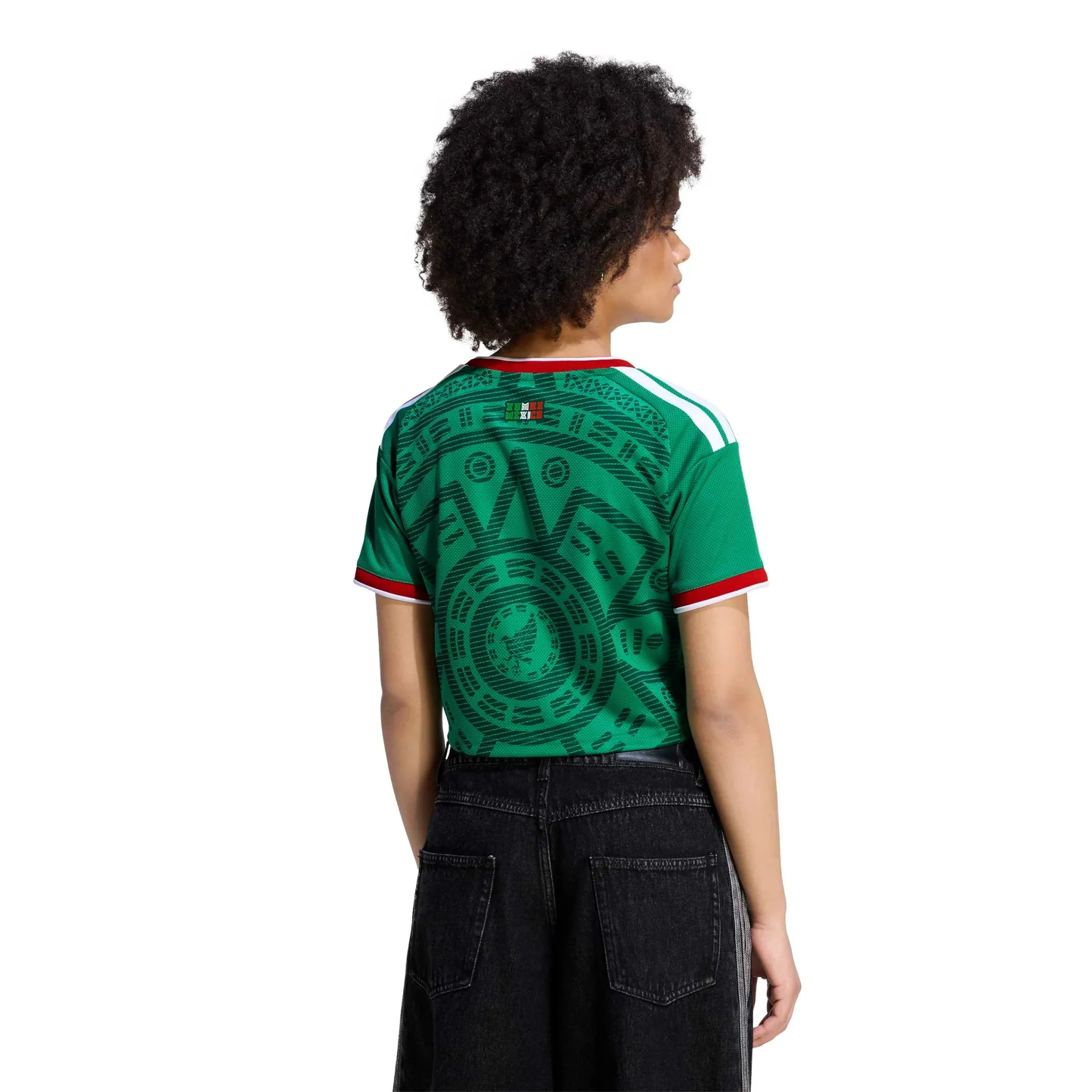 adidas 2026 Mexico Women's Stadium Home Cropped Soccer Jersey - Image 4