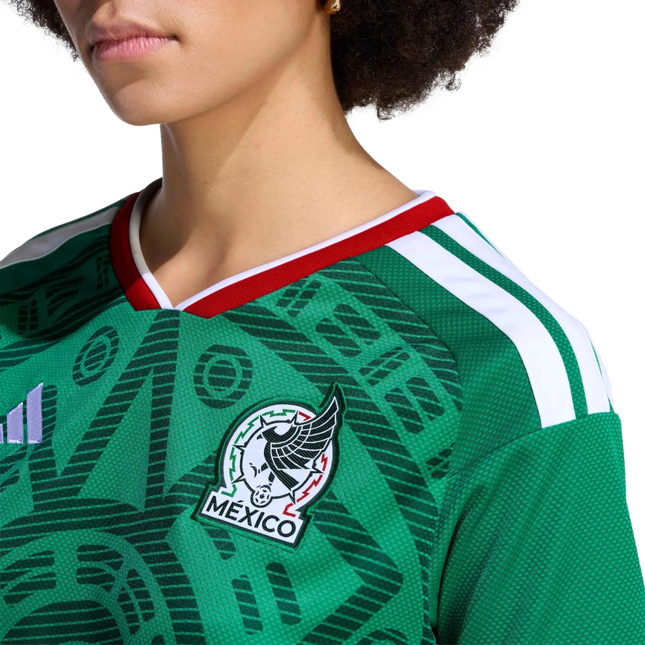 adidas 2026 Mexico Women's Stadium Home Cropped Soccer Jersey - Image 5