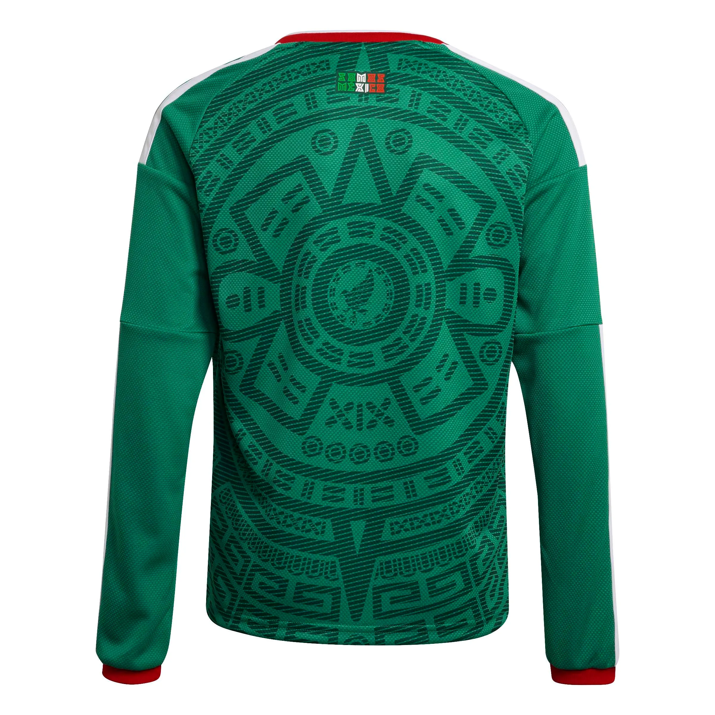 adidas 2026 Mexico Youth Stadium Home Long-Sleeve Soccer Jersey - Image 2