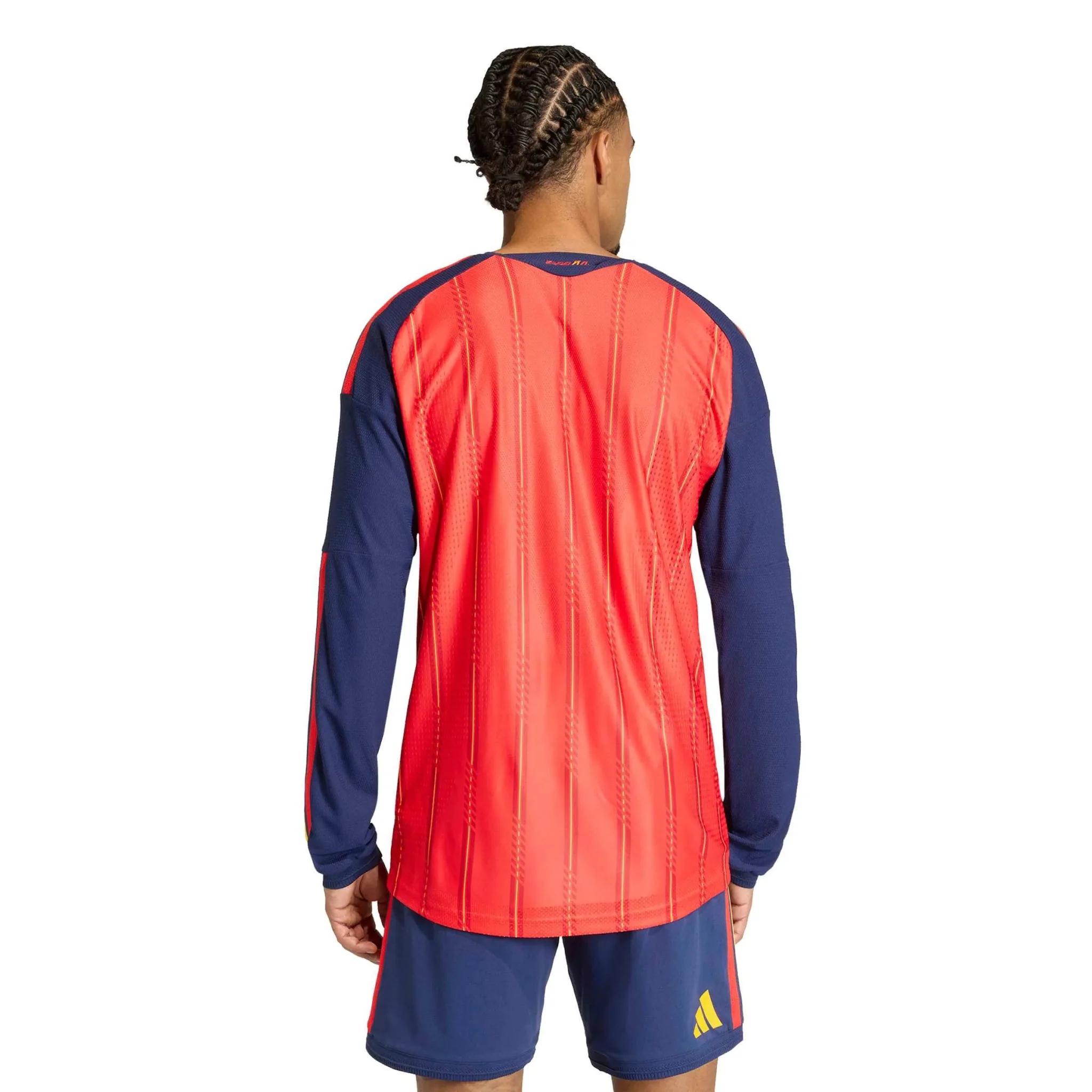 adidas 2026 Spain Men's Authentic Home Long-Sleeve Soccer Jersey - Image 4