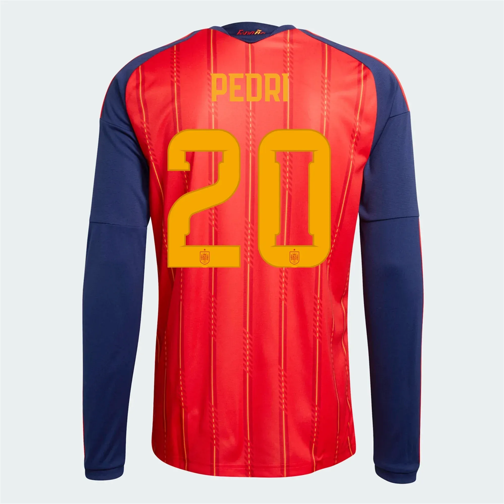 adidas 2026 Spain Men's Stadium Home Long-Sleeve Soccer Jersey - Image 7