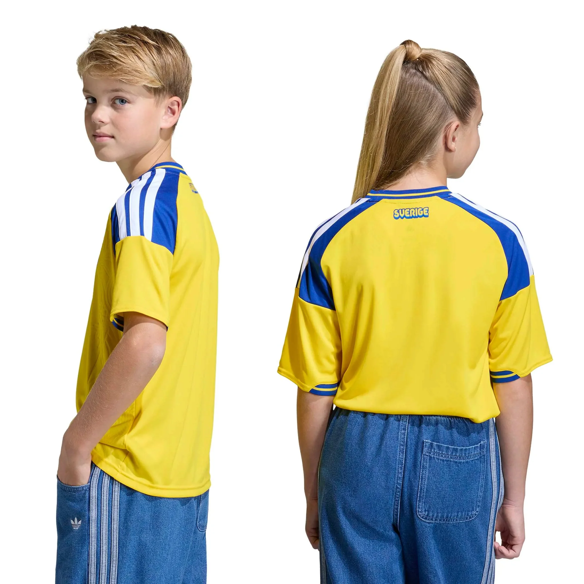 adidas 2026 Sweden Youth Stadium Home Soccer Jersey - Image 8