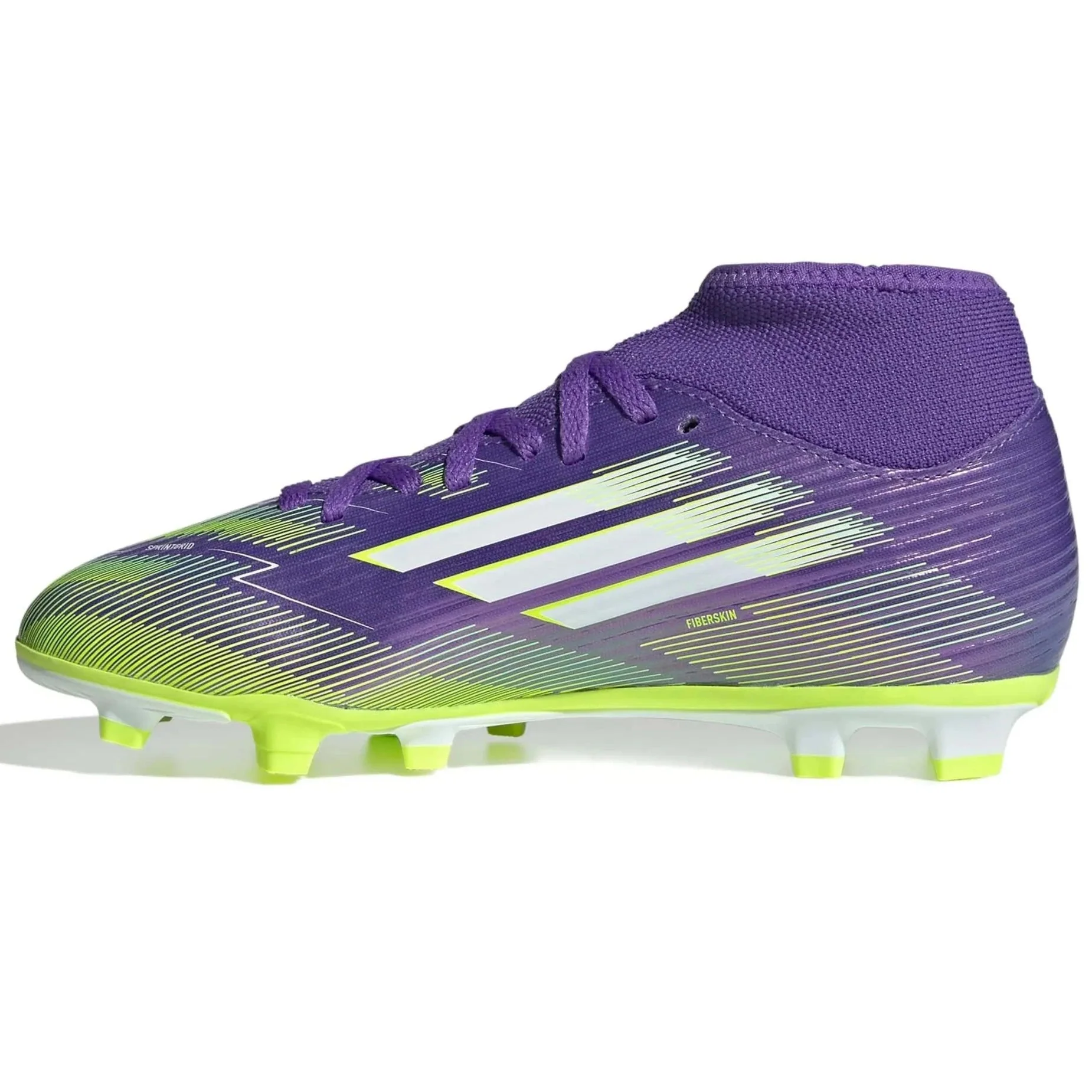 adidas Junior F50 Club Mid Firm/Multi Ground Soccer Cleats - Radiant Blaze Pack (FA25) - Image 2
