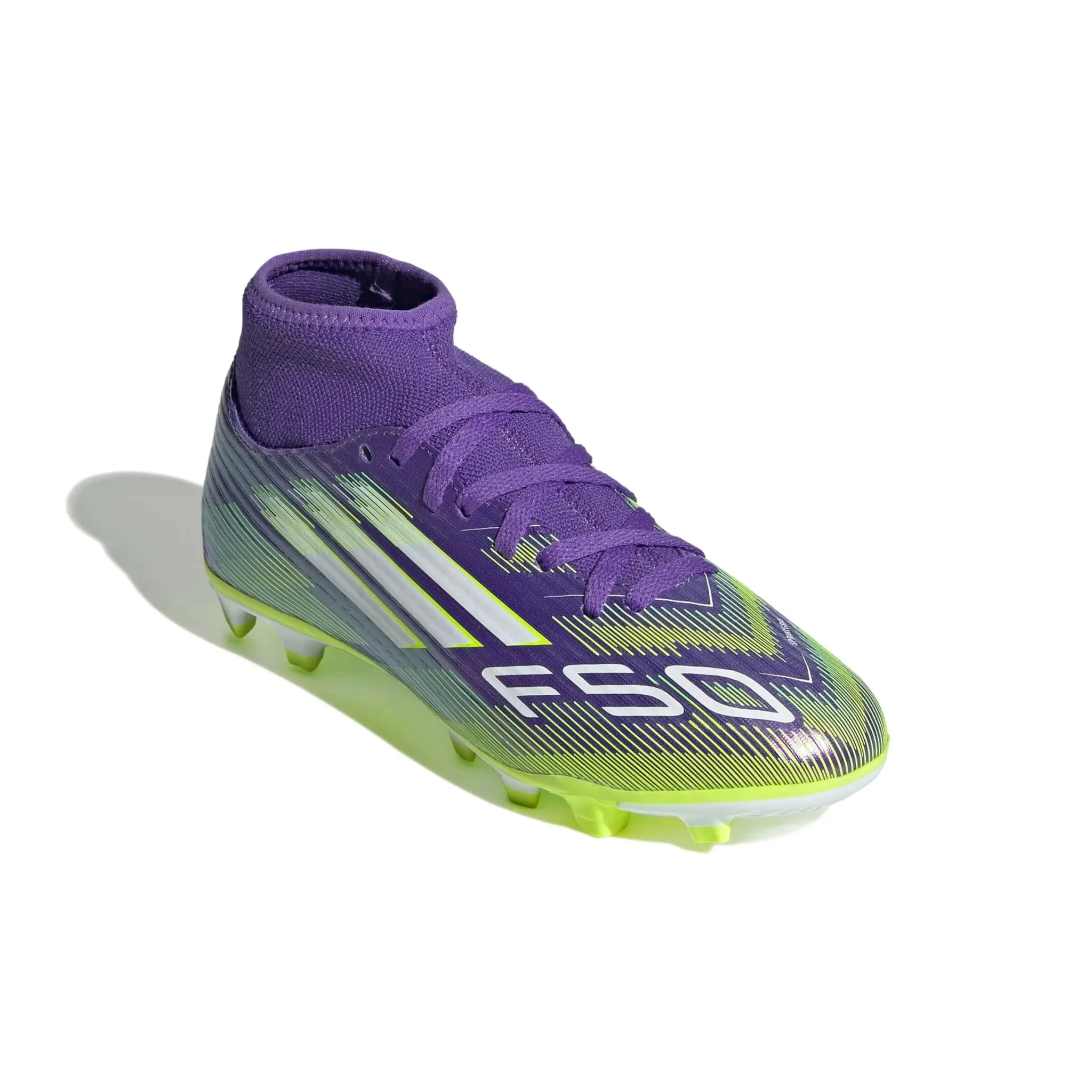 adidas Junior F50 Club Mid Firm/Multi Ground Soccer Cleats - Radiant Blaze Pack (FA25) - Image 3