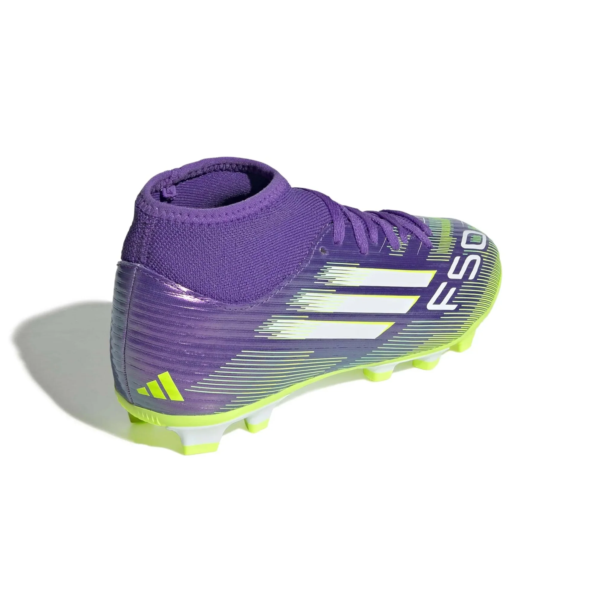 adidas Junior F50 Club Mid Firm/Multi Ground Soccer Cleats - Radiant Blaze Pack (FA25) - Image 4