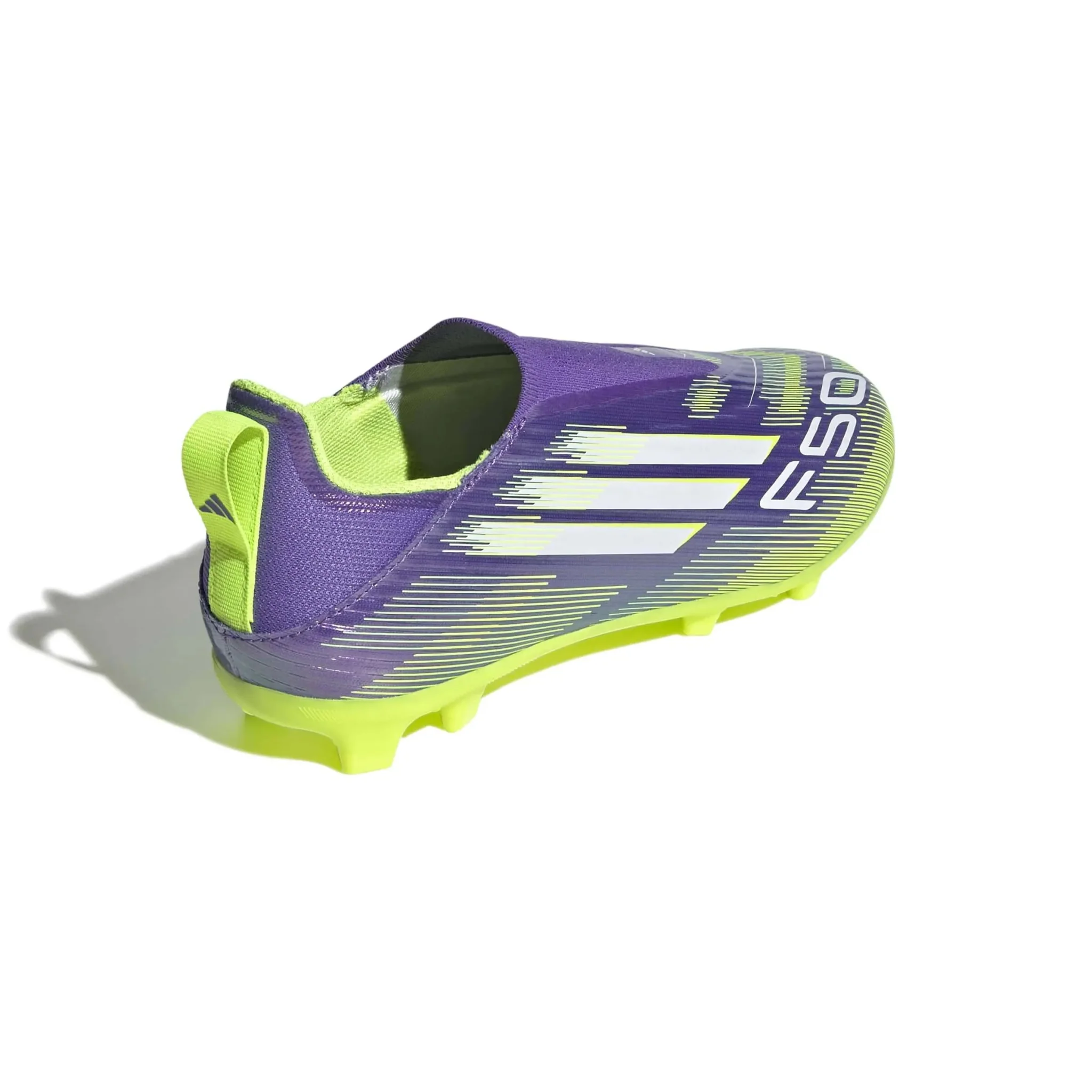 adidas Junior F50 League Laceless Firm/Multi Ground Soccer Cleats - Radiant Blaze Pack (FA25) - Image 4