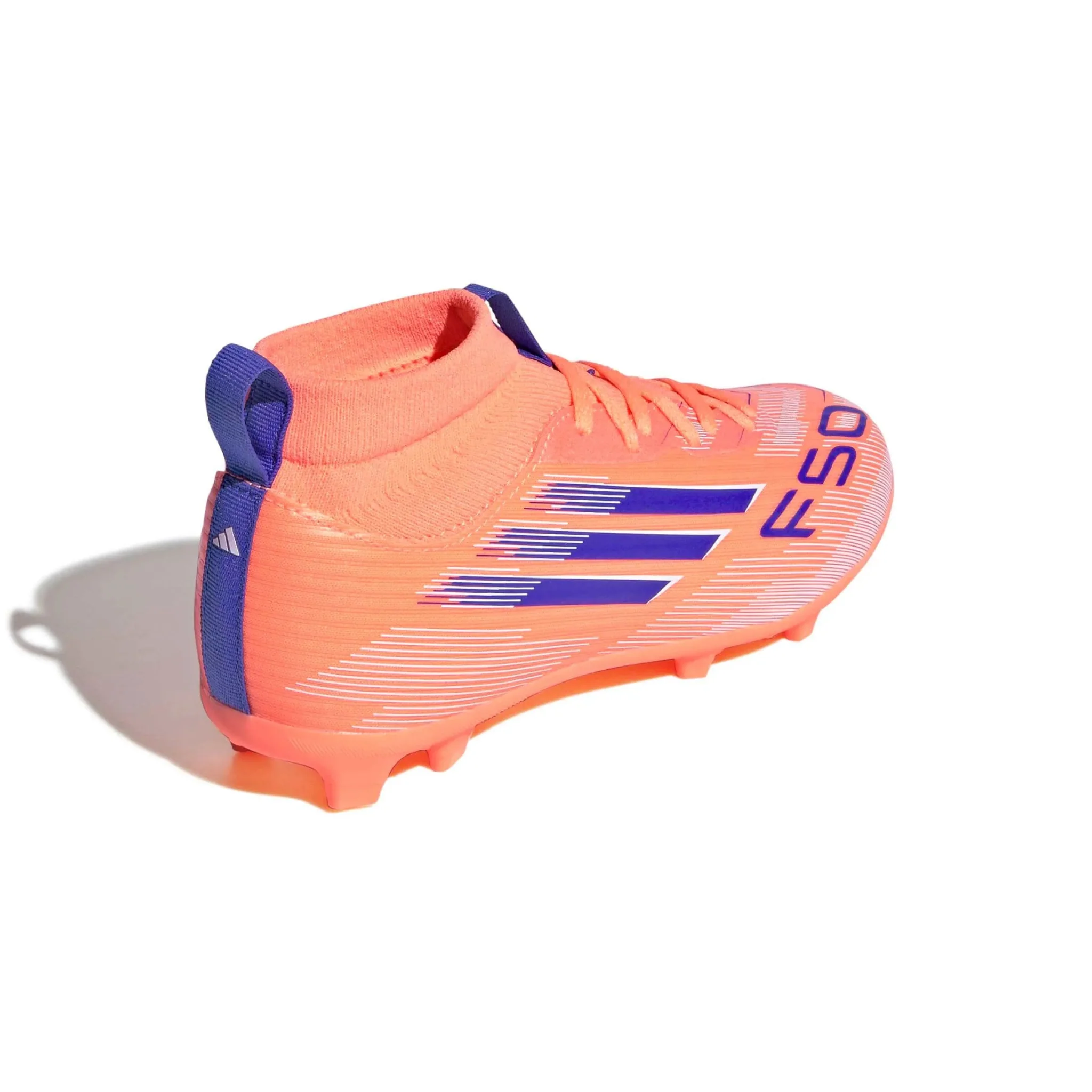 adidas Junior F50 League Mid Firm/Multi Ground Soccer Cleats - Coral Blaze Pack (FA25) - Image 4