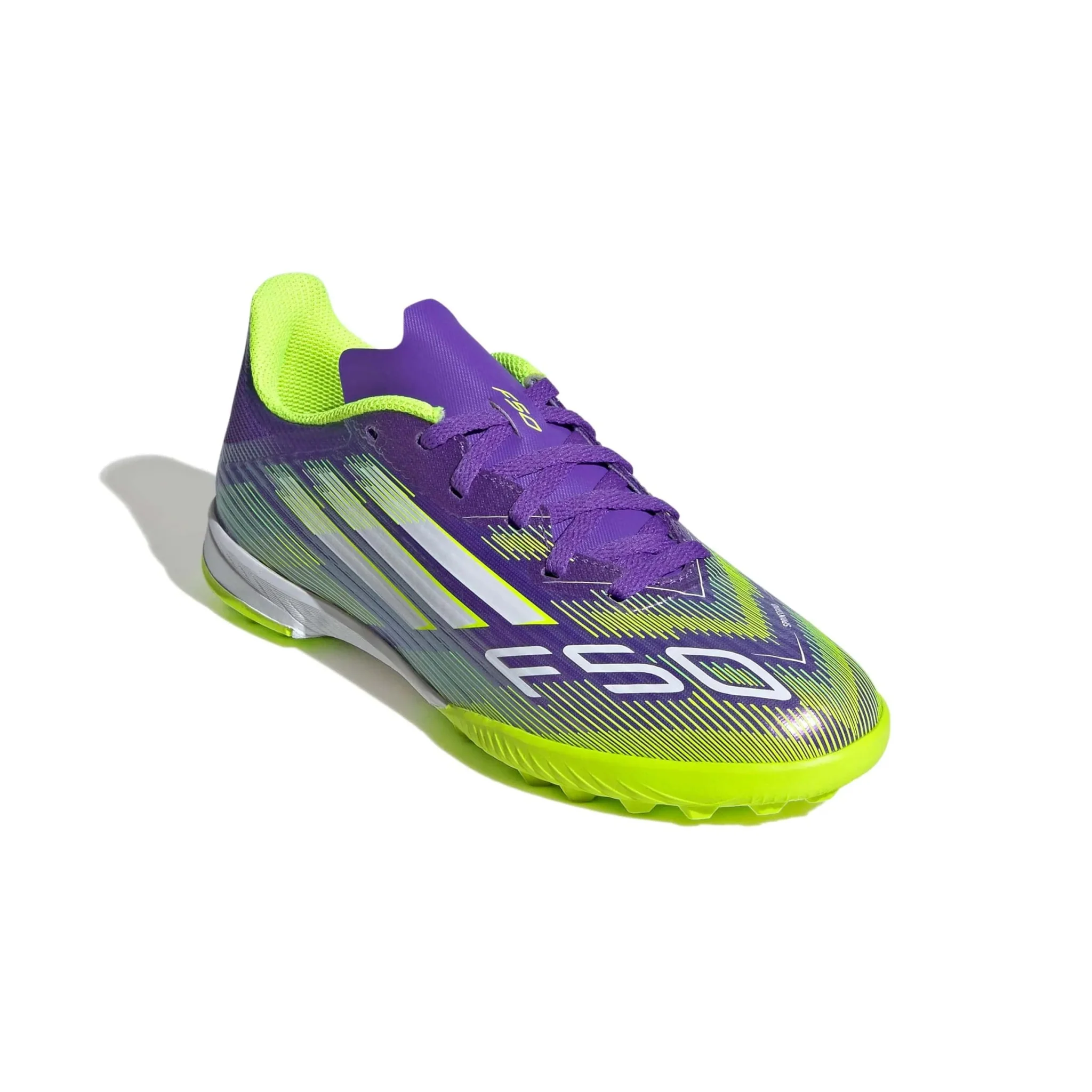 adidas Junior F50 League Turf Soccer Shoes - Radiant Blaze Pack (FA25) - Image 3