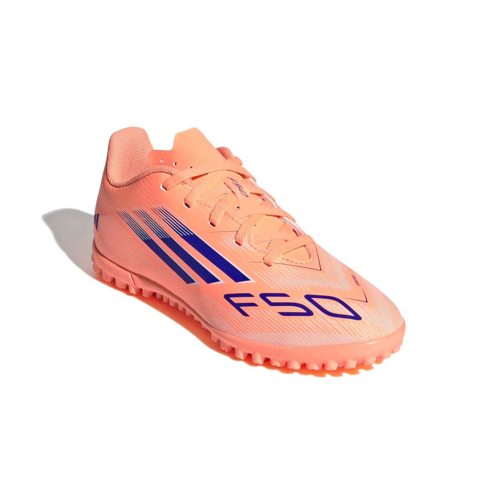 adidas Kids F50 Club Turf Soccer Shoes - Coral Blaze Pack (FA25) - Image 3