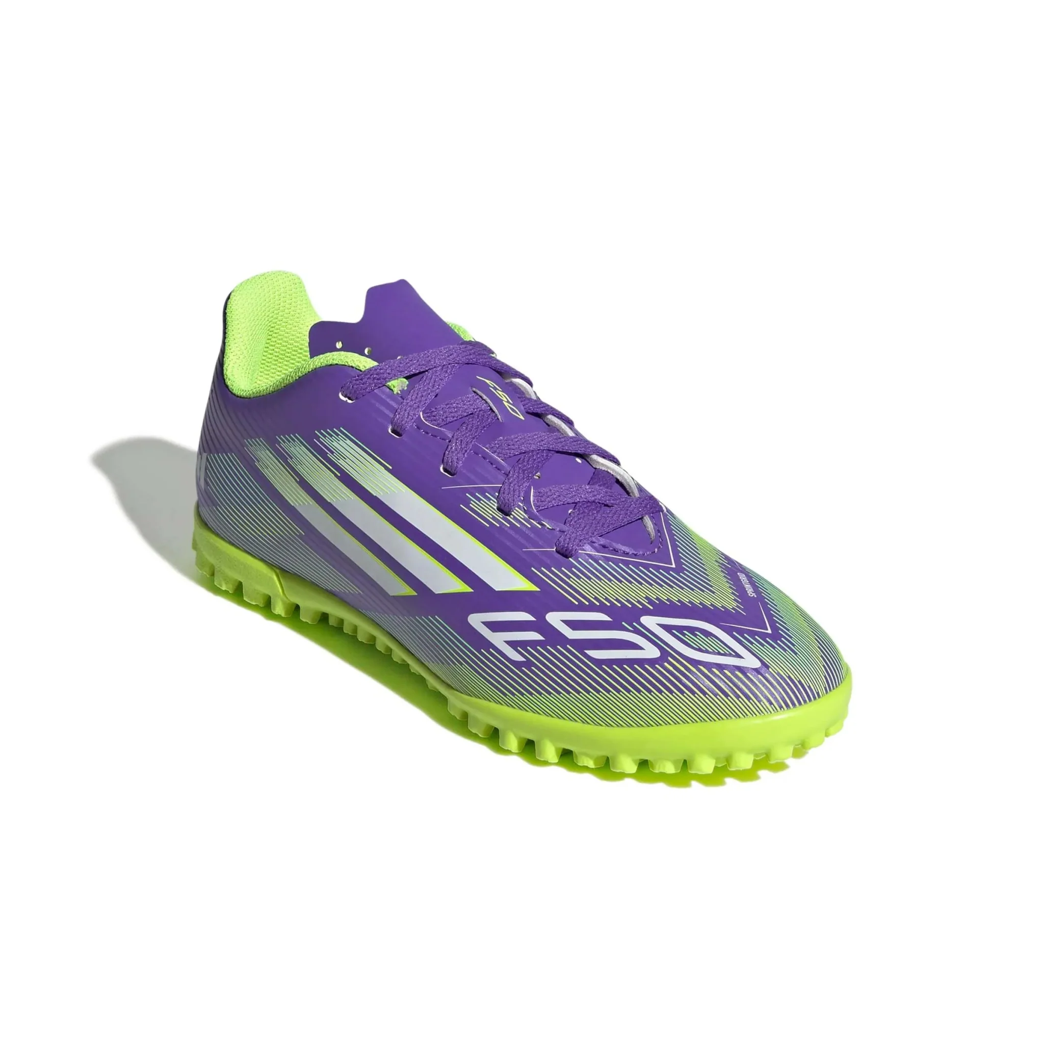 adidas Kids F50 Club Turf Soccer Shoes - Radiant Blaze Pack (FA25) - Image 3