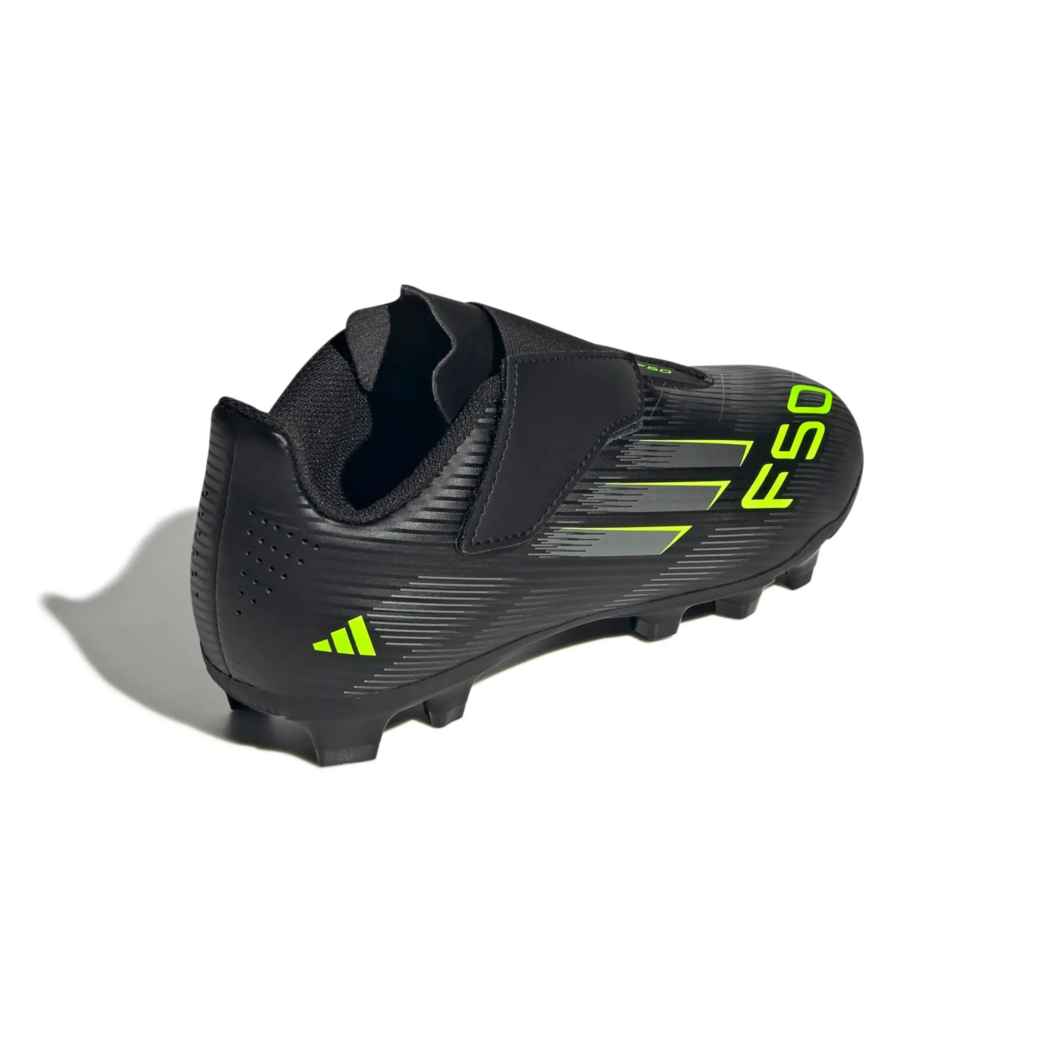 adidas Kids F50 Club Velcro Firm/Multi Ground Soccer Cleats - Electric Stealth Pack (FA25) - Image 4