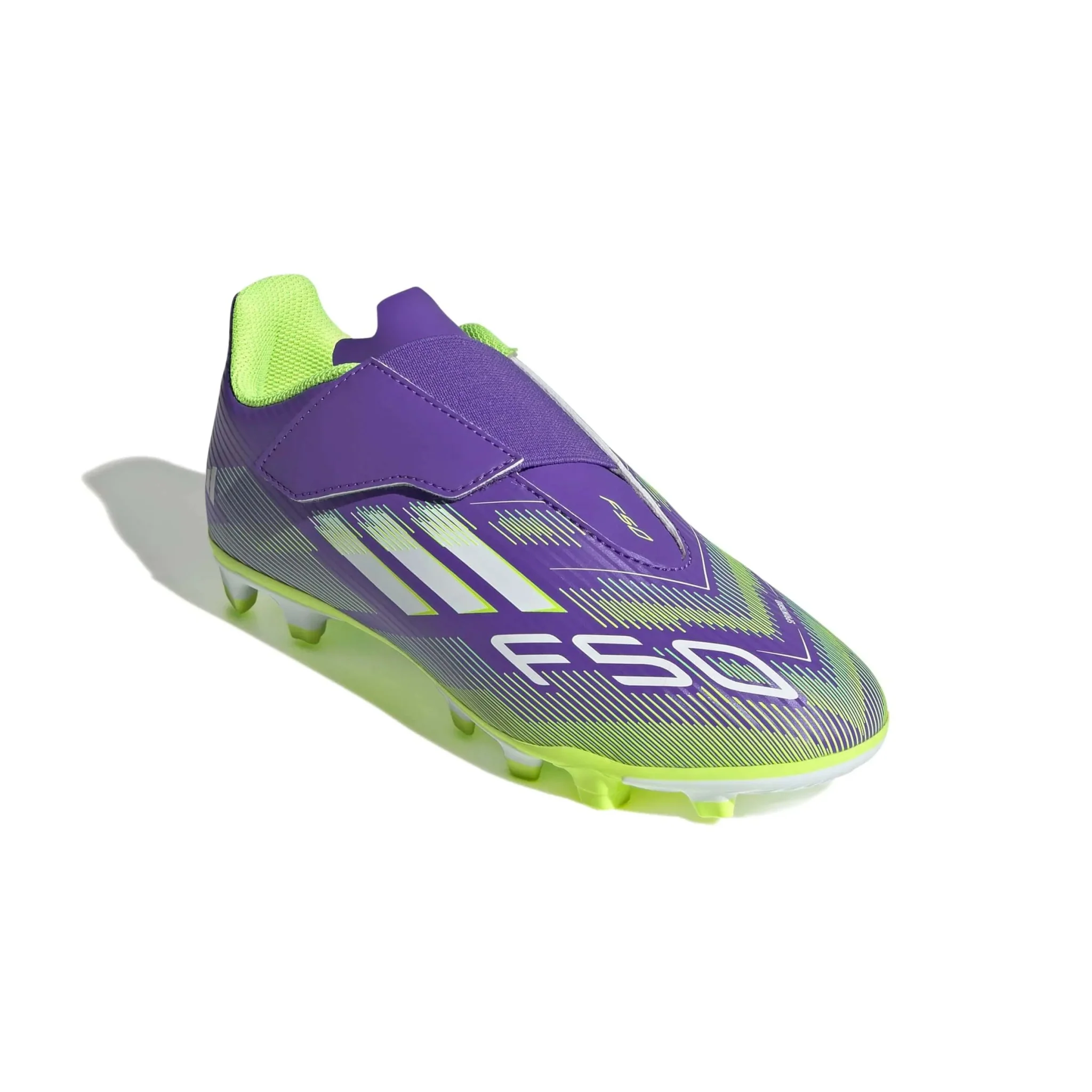 adidas Kids F50 Club Velcro Firm/Multi Ground Soccer Cleats - Radiant Blaze Pack (FA25) - Image 3