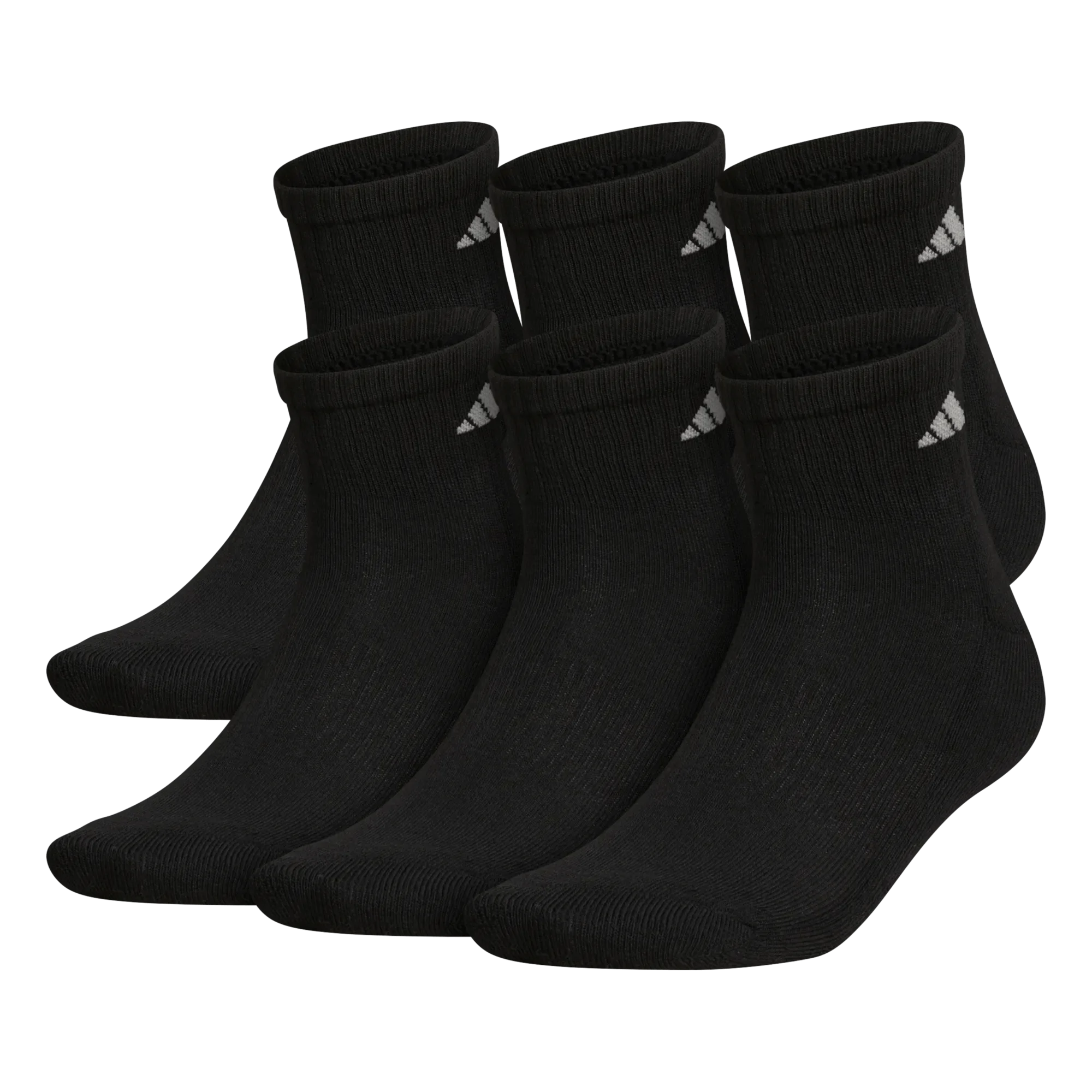 adidas Men's Athletic Cushioned 6-Pack Quarter Socks - Image 5