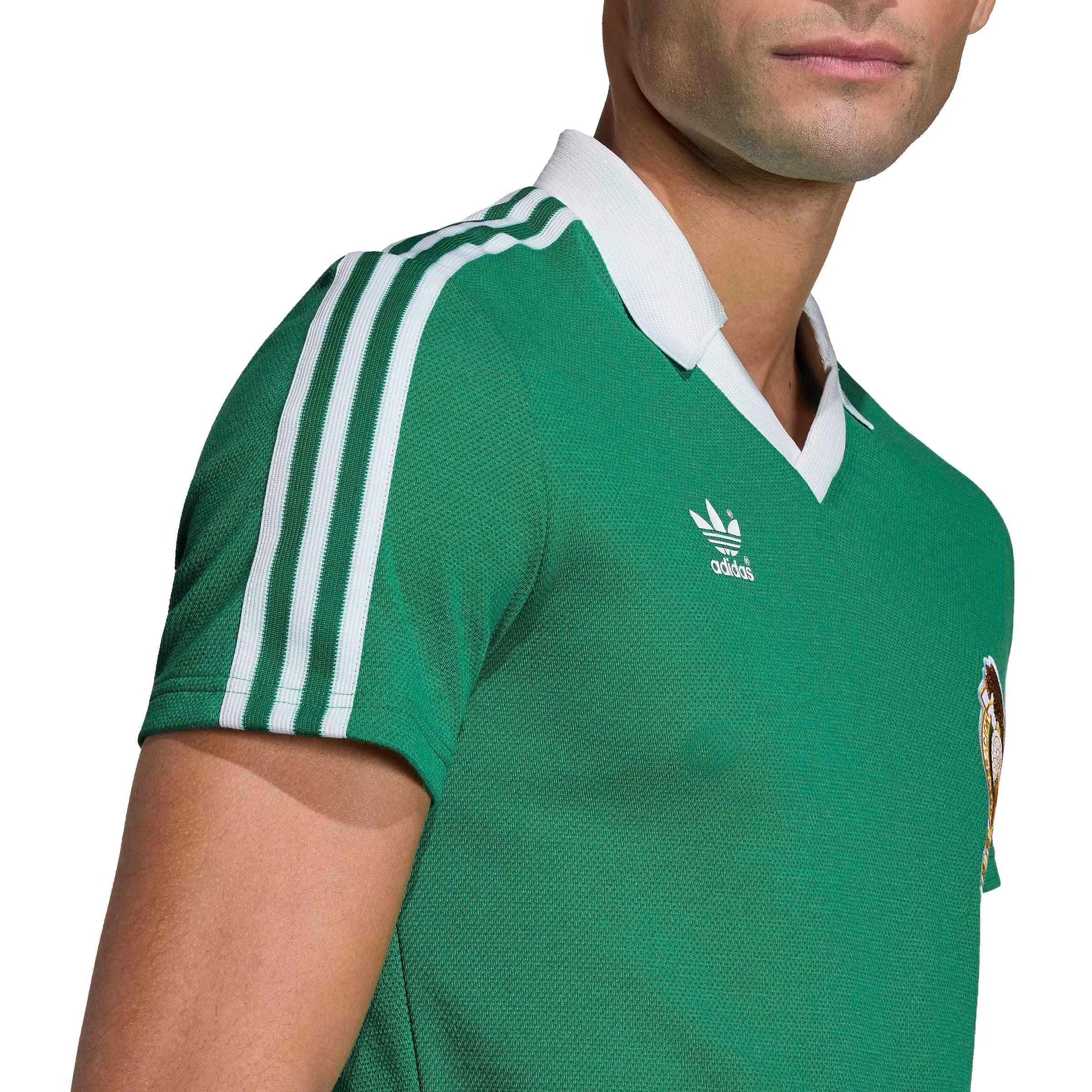 adidas 1986 Mexico Men's Retro Stadium Home Soccer Jersey - Image 6