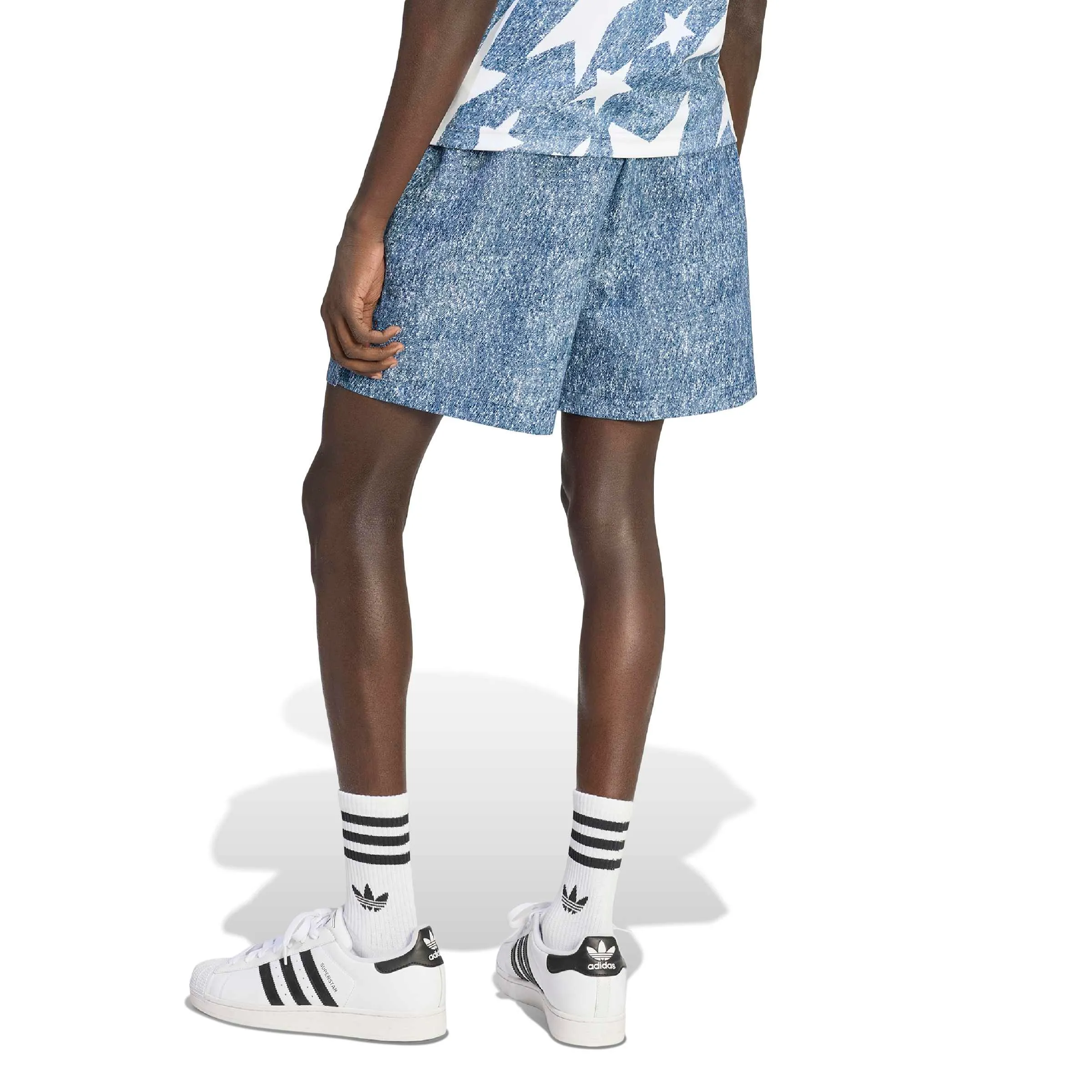 adidas USA Men's Denim Graphic Shorts - Image 3