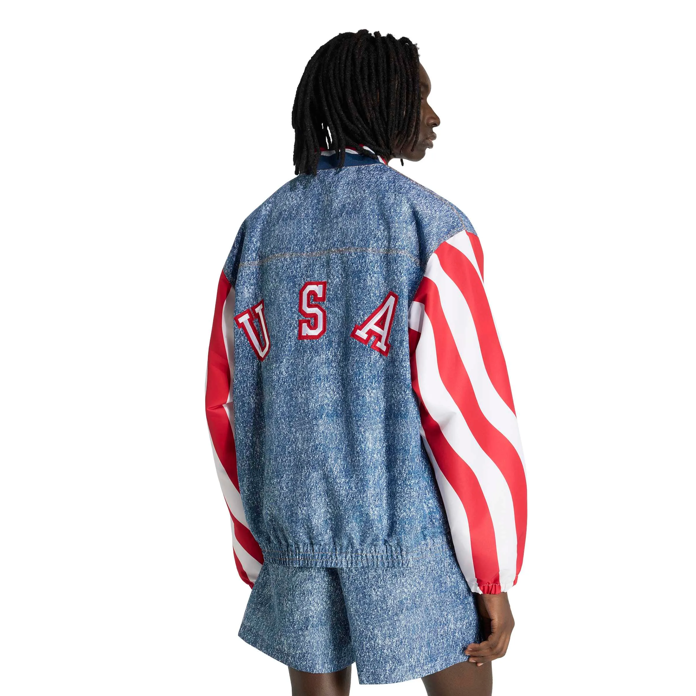 adidas USA Men's Denim Graphic Track Top - Image 3