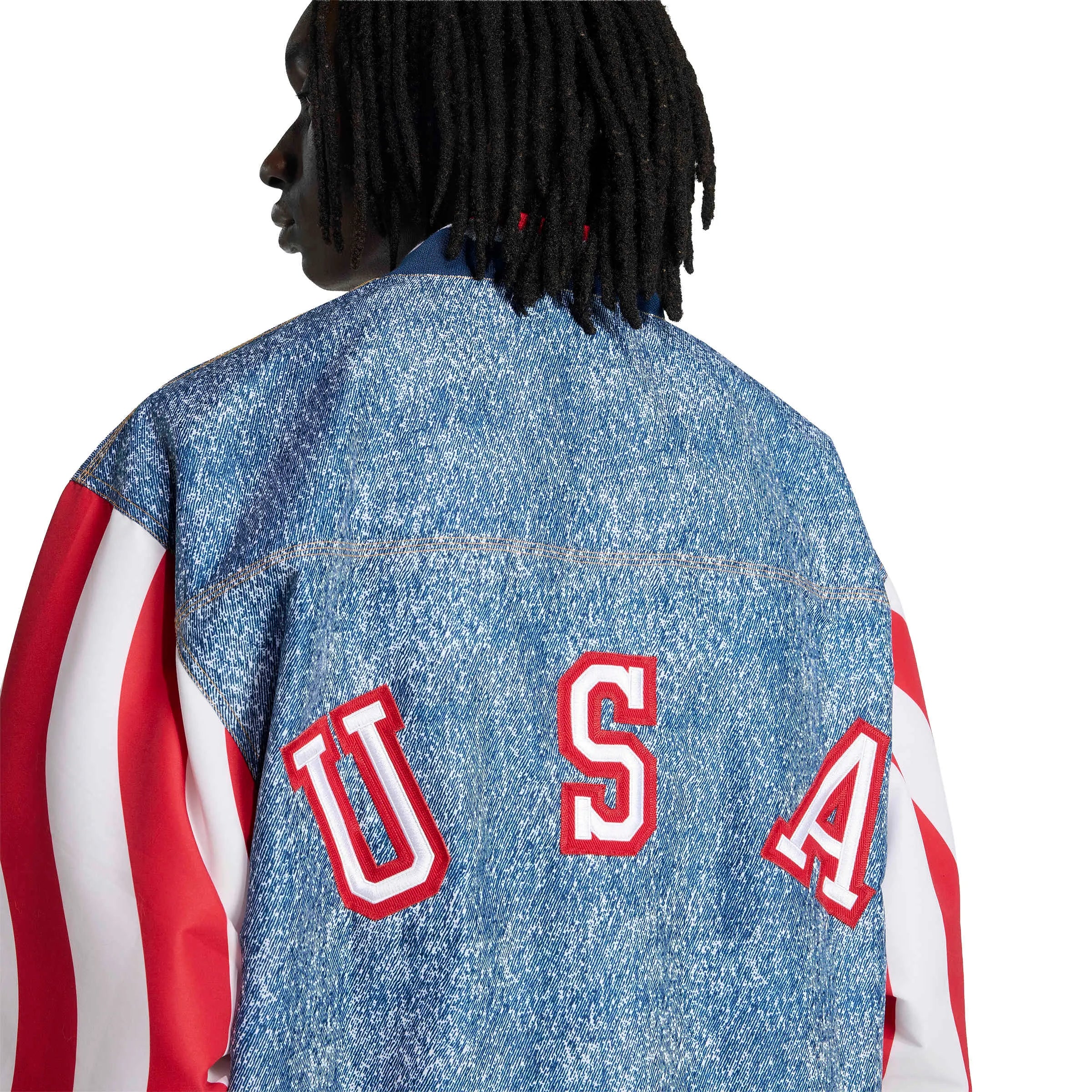 adidas USA Men's Denim Graphic Track Top - Image 5