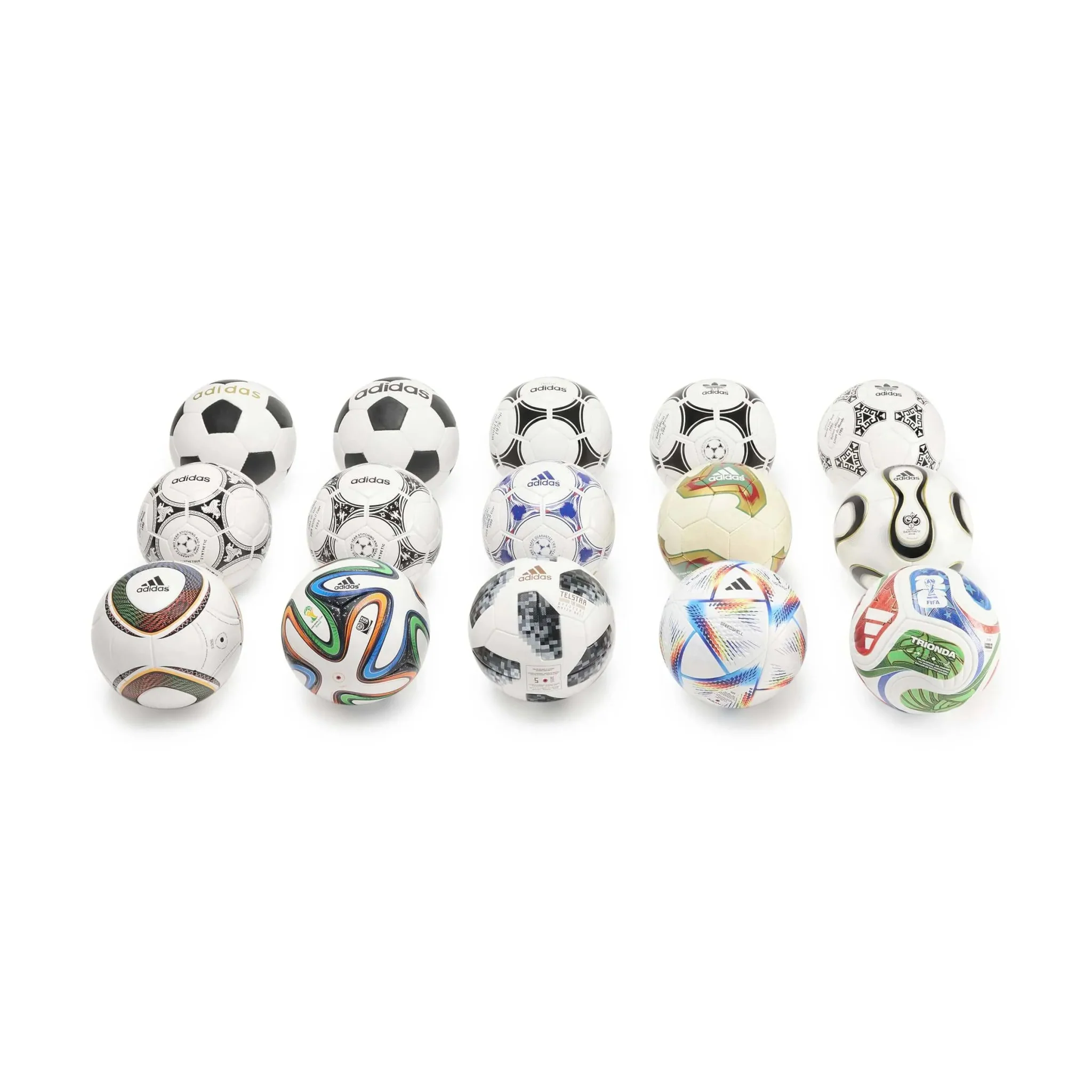 adidas World Cup Historical Match Soccer Ball Set - Image 4