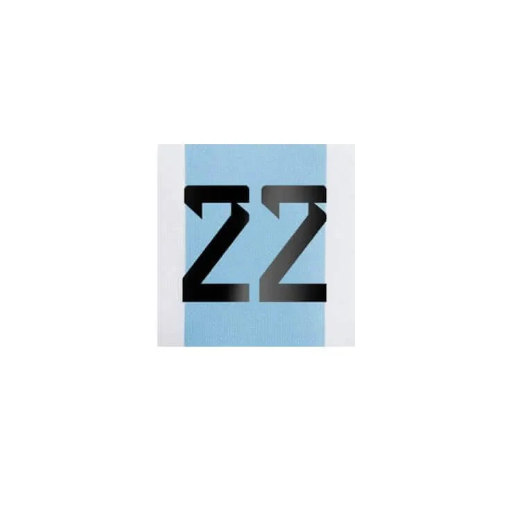 Argentina 2022-23 Home L. Martinez #22 Youth Jersey Name Set - Image 2
