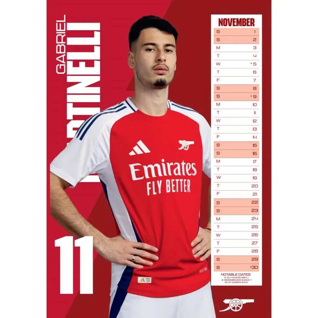 Arsenal 2025 Official Calendar - Image 2