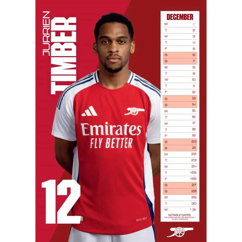 Arsenal 2025 Official Calendar - Image 3