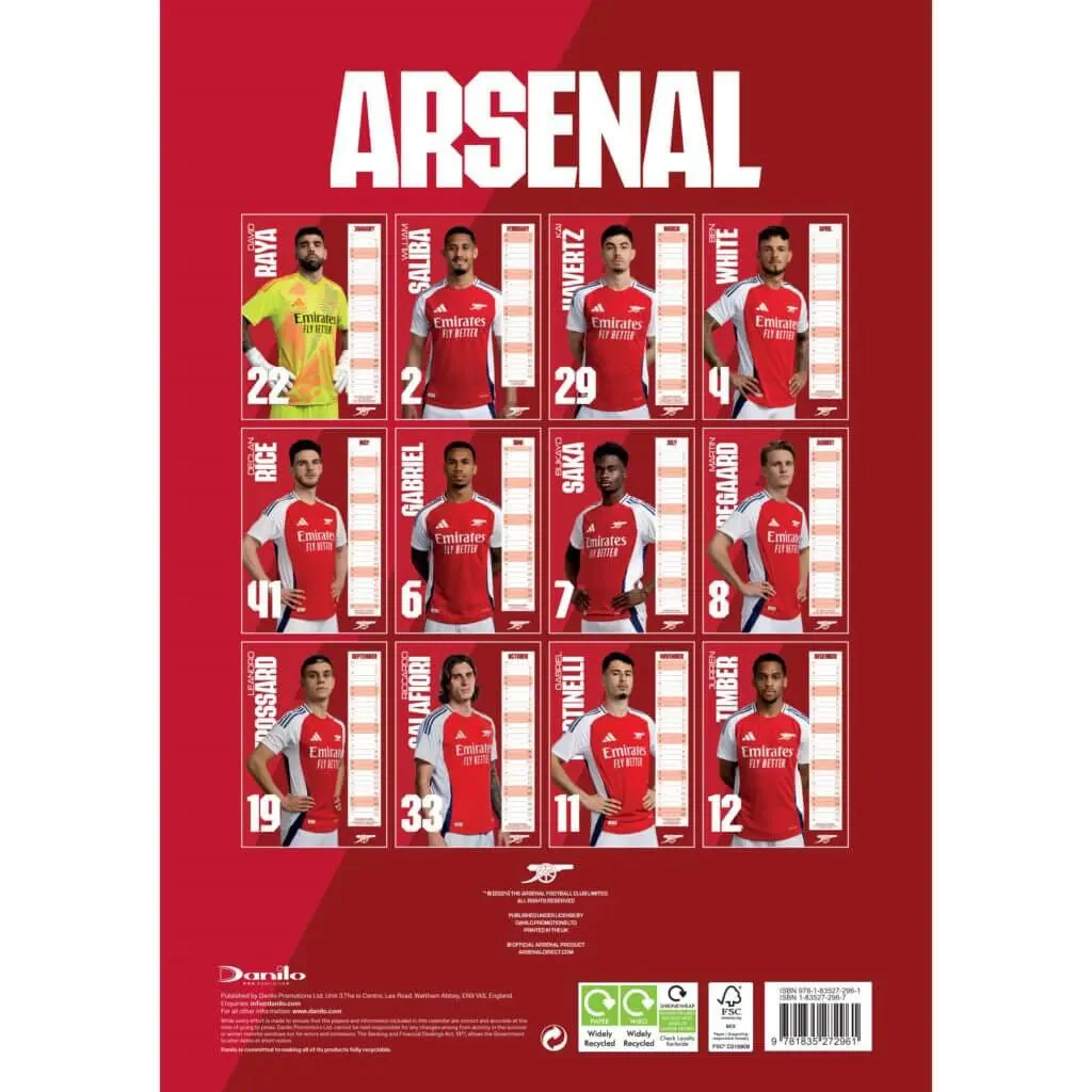 Arsenal 2025 Official Calendar - Image 4