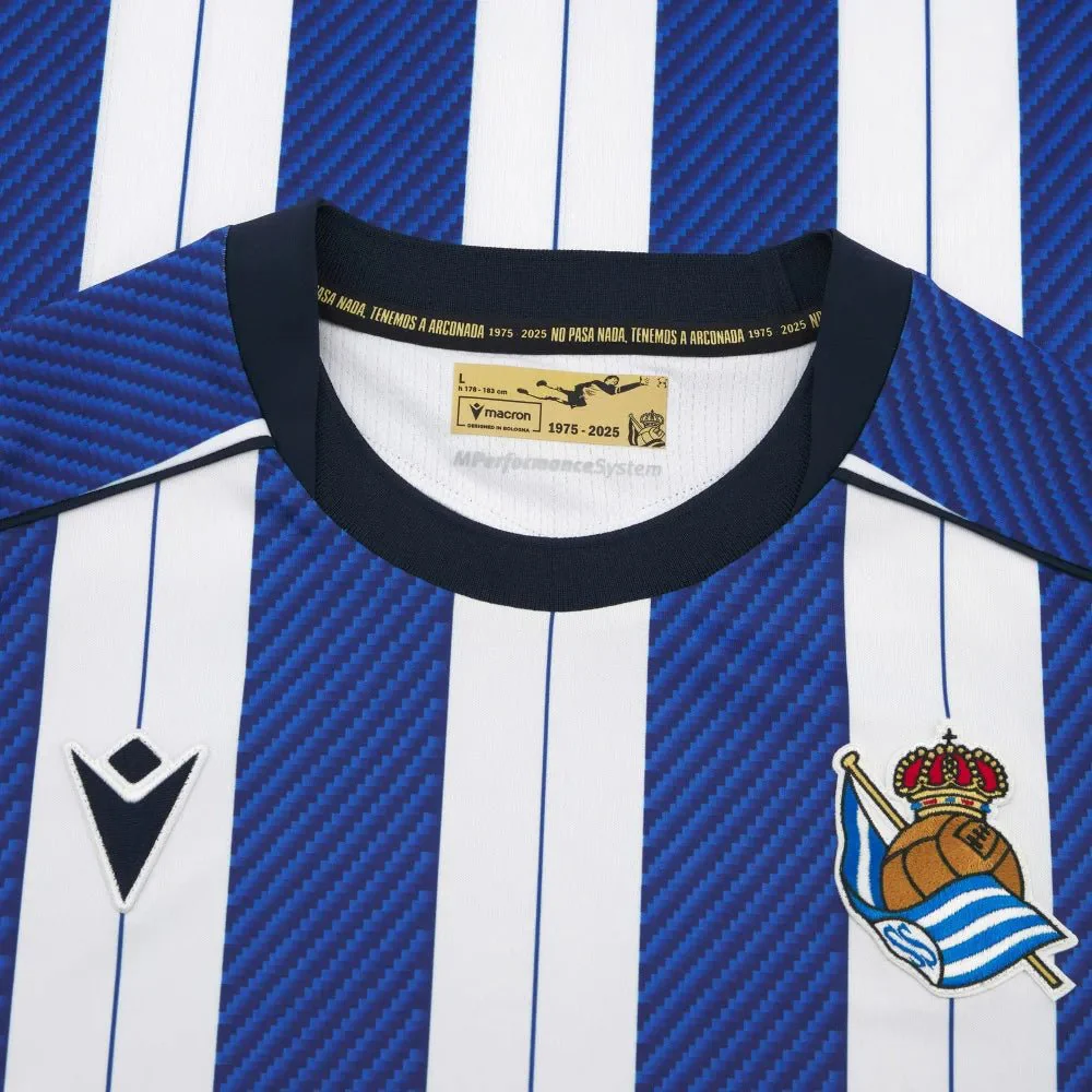 Macron 2025-26 Real Sociedad Men's Authentic Home Soccer Jersey - Image 4