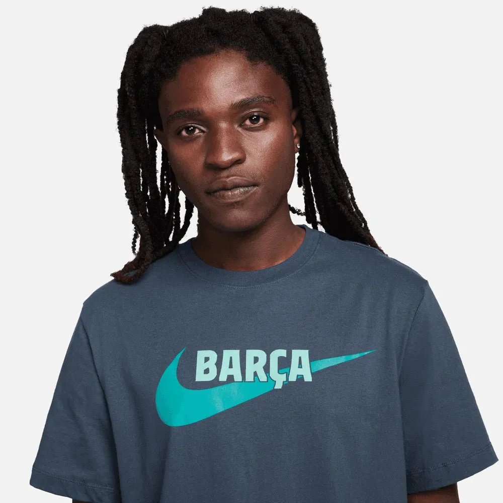 Nike 2023-24 Barcelona Men's Swoosh T-Shirt - Image 2